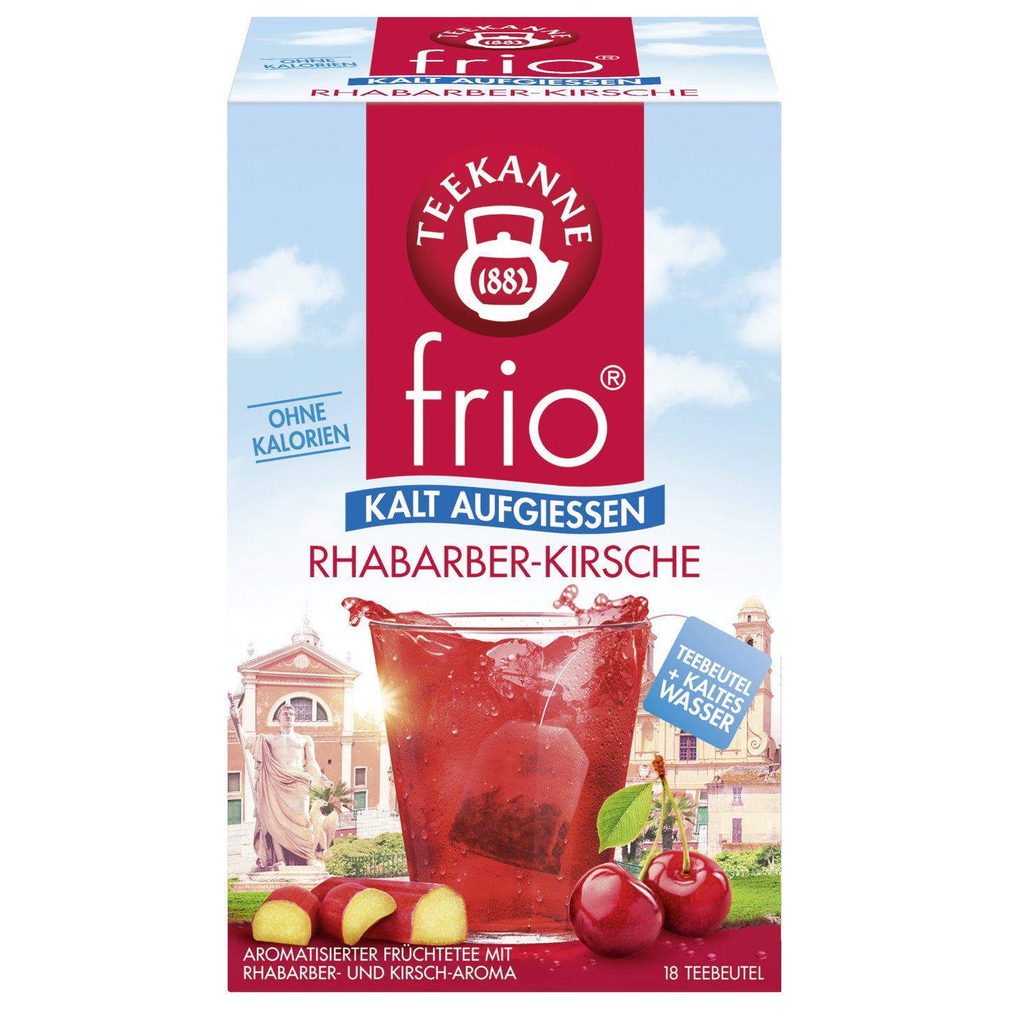 Teekanne Tee frio Rhabarber-Kirsche 18 Btl./Pack.