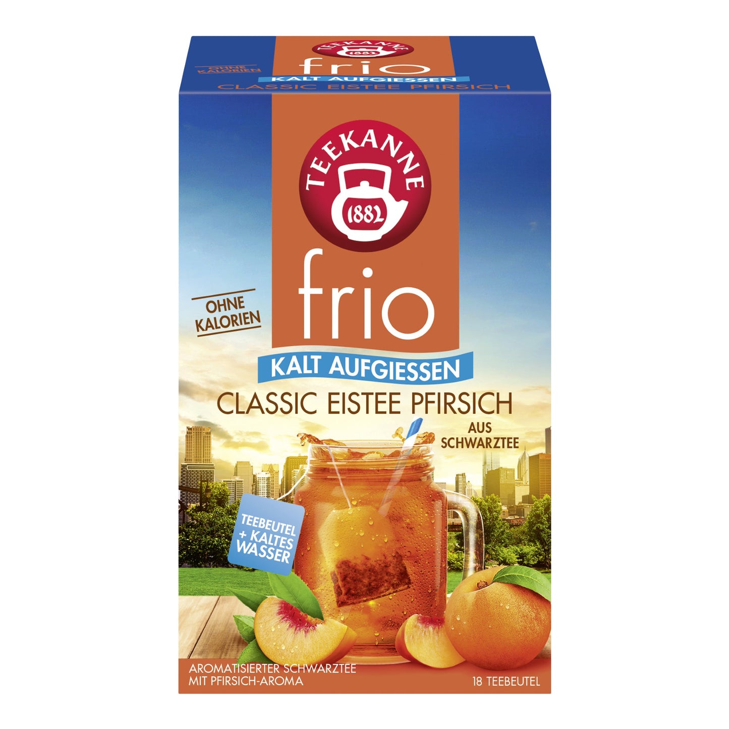 Teekanne Tee frio Classic Eistee Pfirsich 18 Btl./Pack.