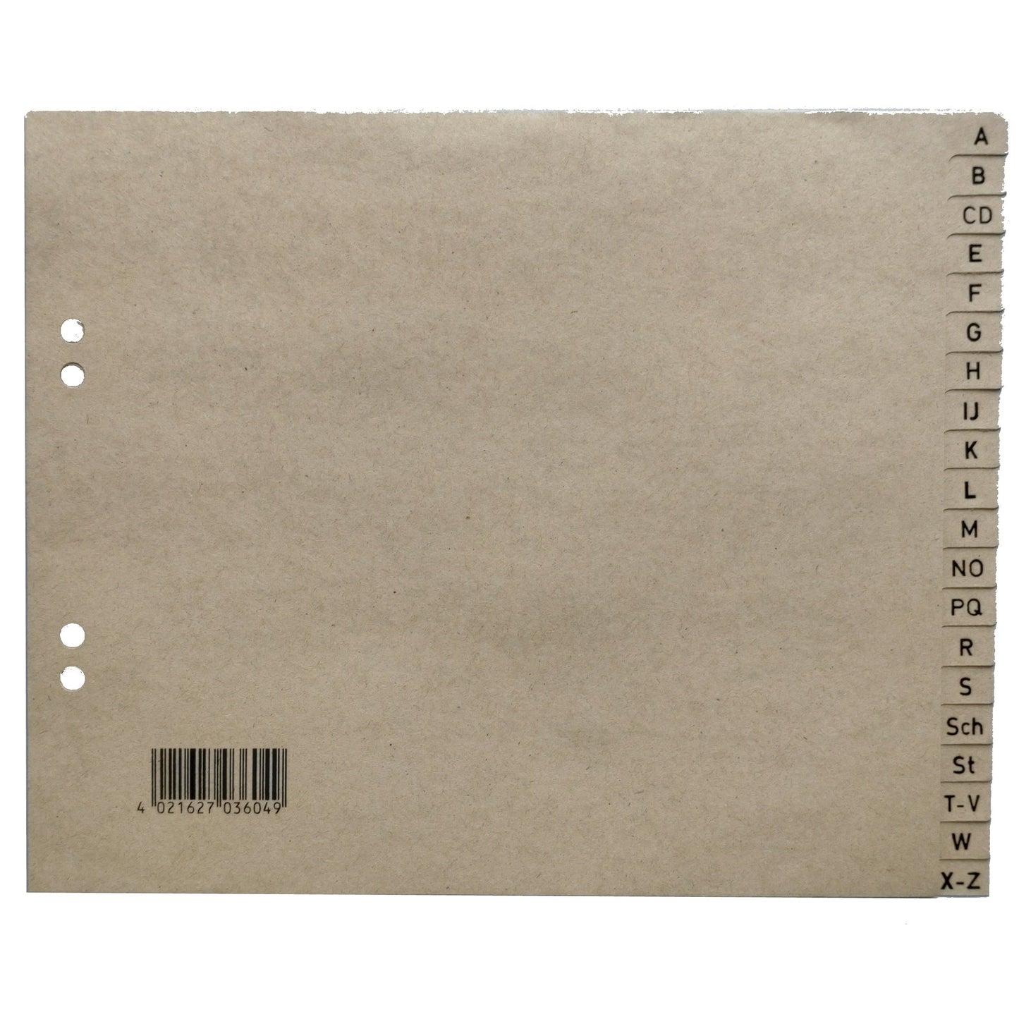 A-Z Register DIN A4 Tauenpapier, recycelt chamois 20 Registerblätter