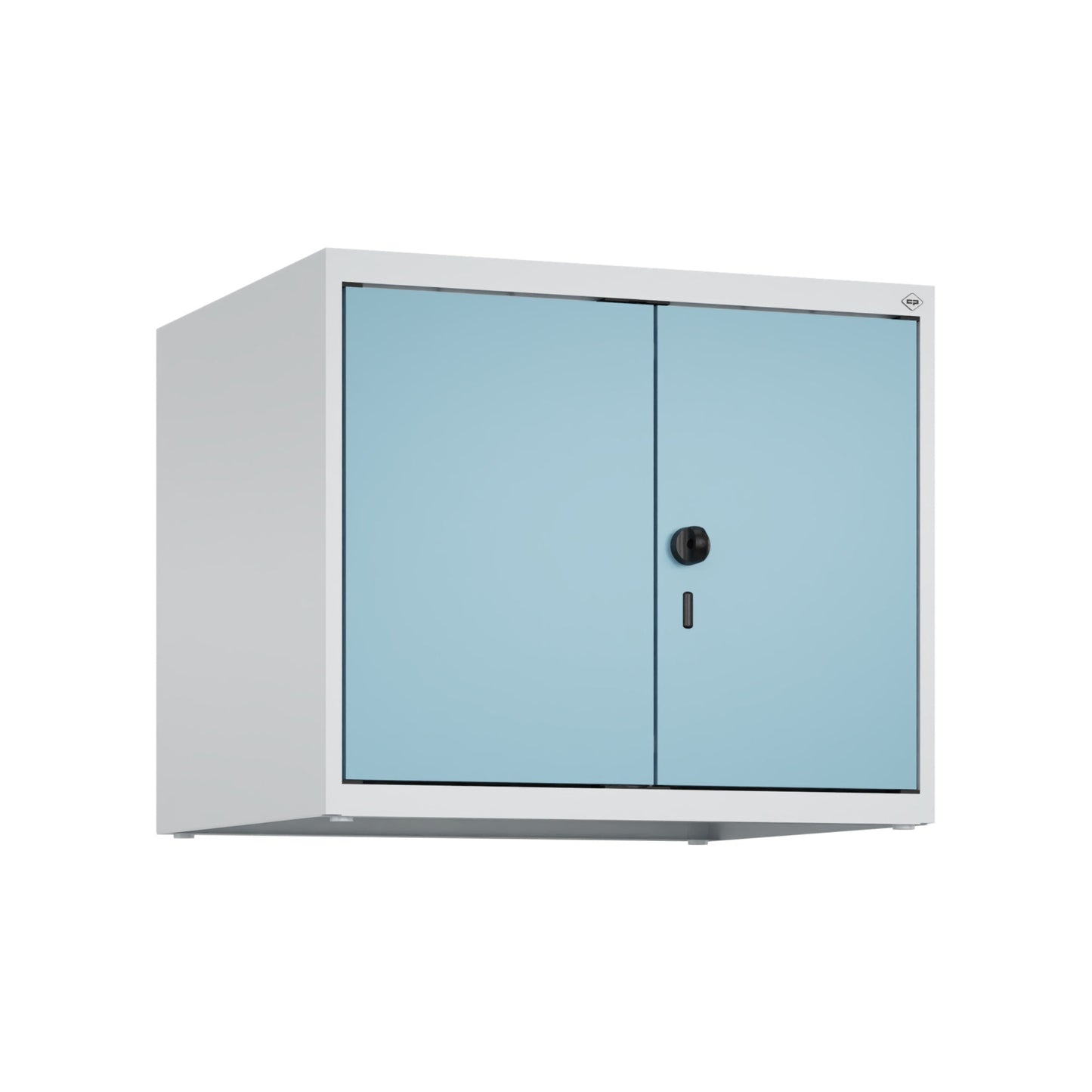 C+P Aufsatzschrank Evolo PLUS Kleiderspind Evolo PLUS 600 x 500 x 500 cm (B x H x T) Stahl architekturblau lichtgrau