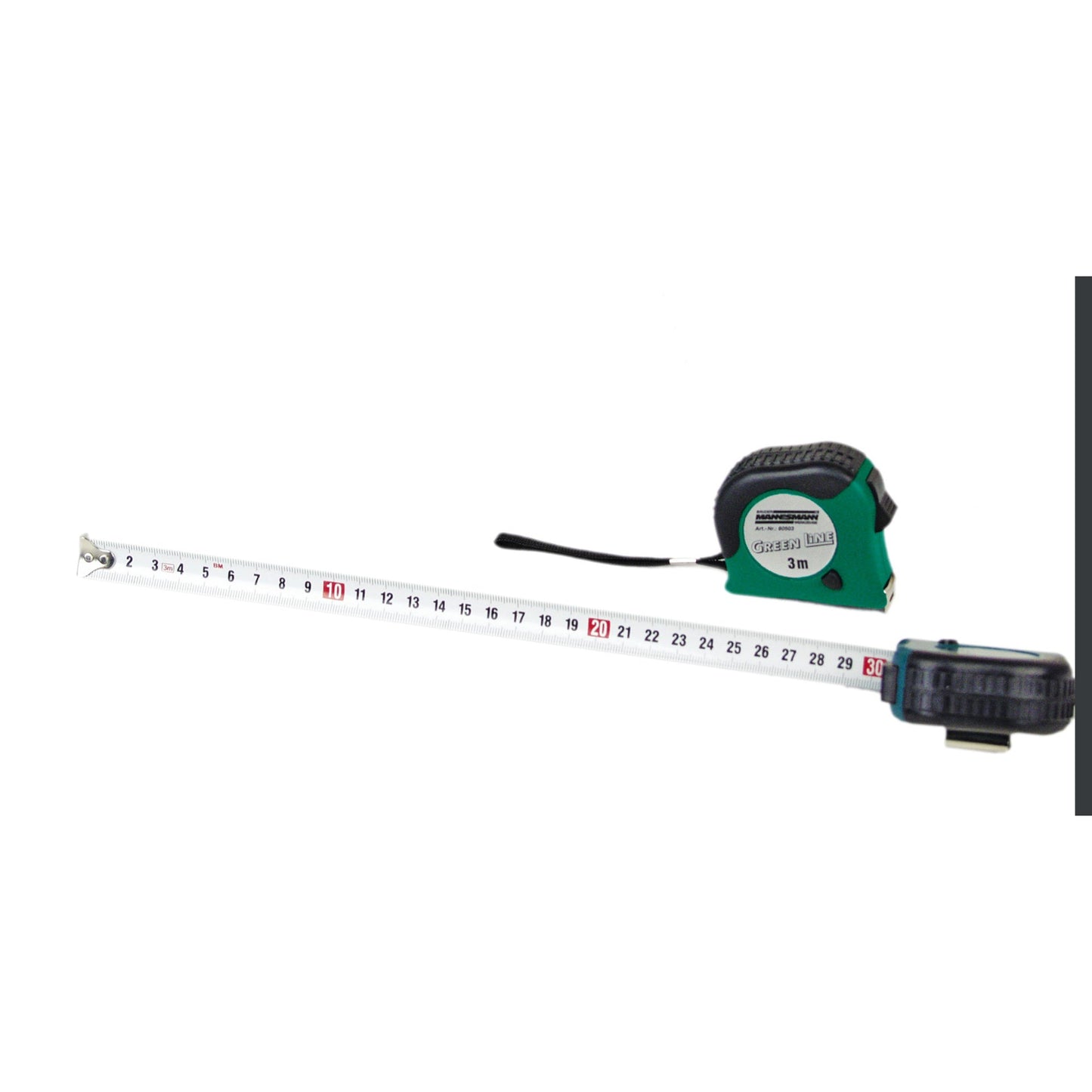 BRÜDER MANNESMANN Maßband 16 mm x 3 m (B x L) Stahl grün/schwarz