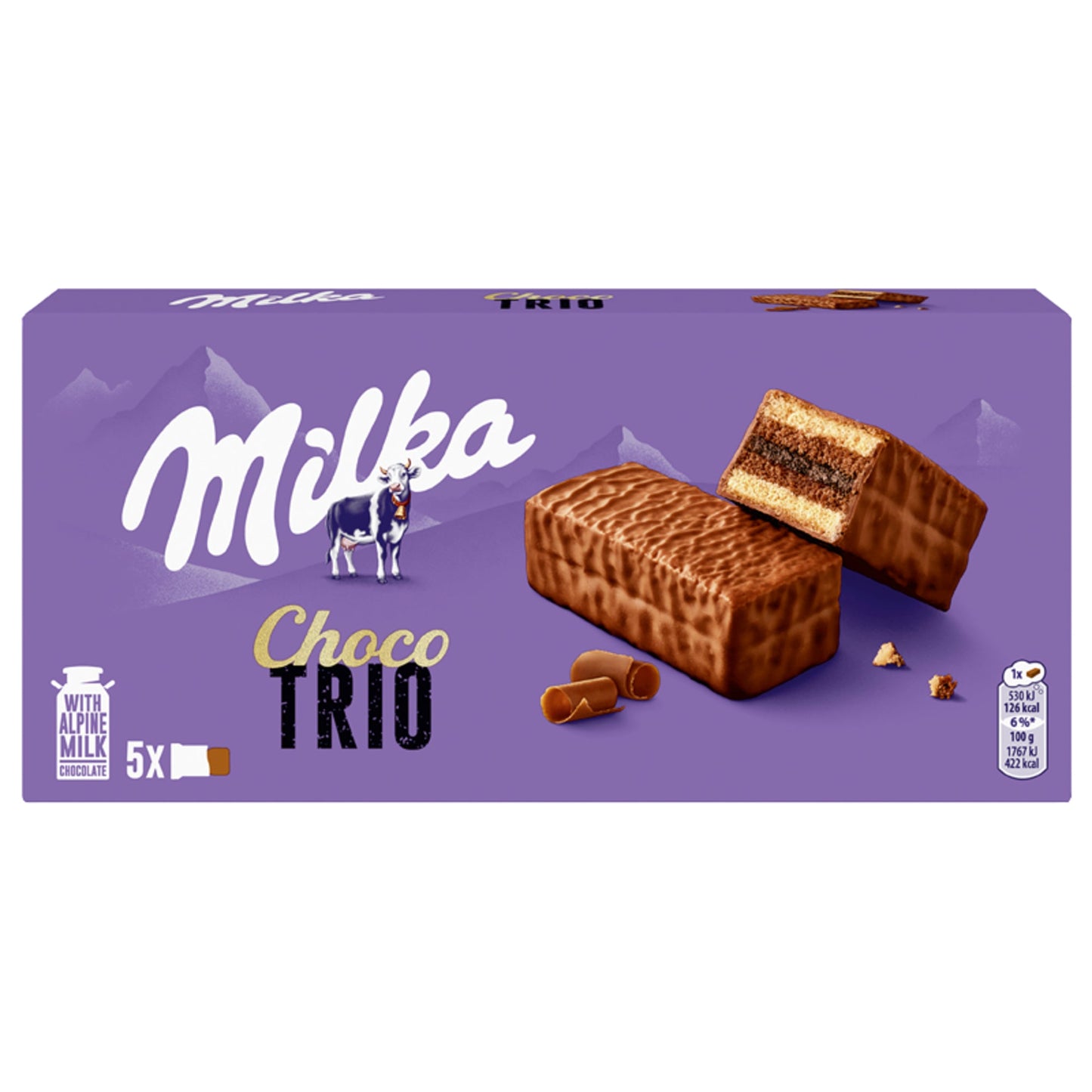 Gebäck Choco Trio Alpenmilch 150 g/Pack.