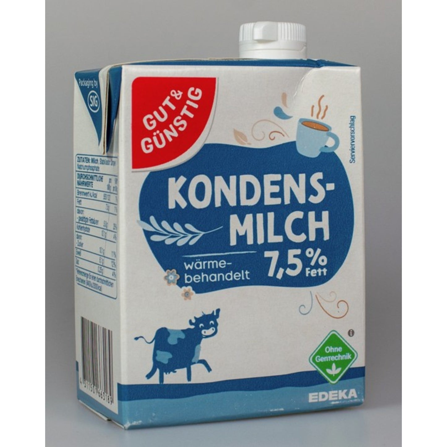 GUT & GÜNSTIG Kondensmilch TetraPak 7,5% 340g
