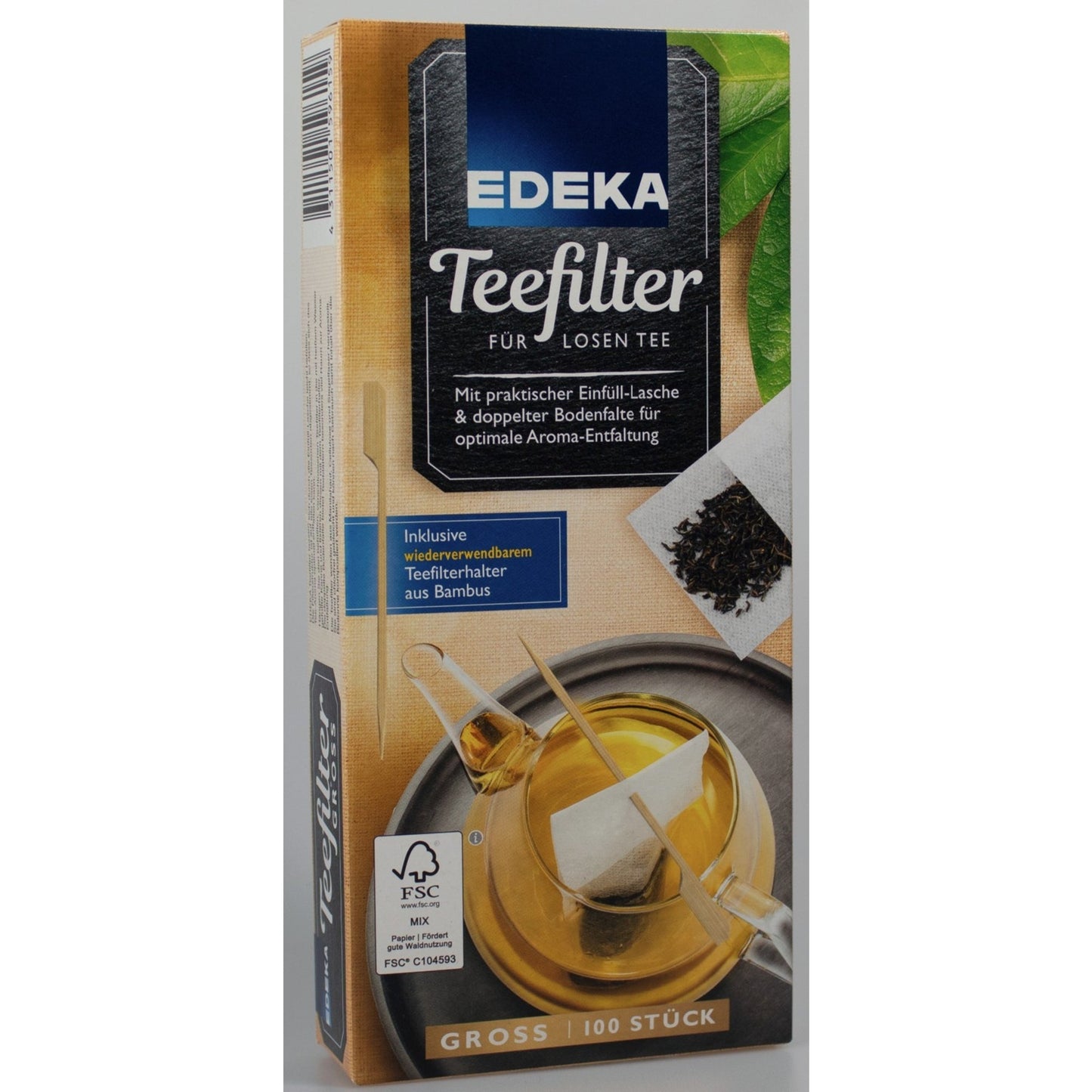 EDEKA Teefiltertüte groß weiß 100 St./Pack.