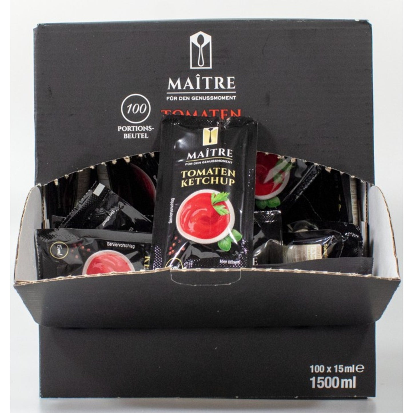 Maitre Ketchup Tomaten 100 x 15 ml/Pack.