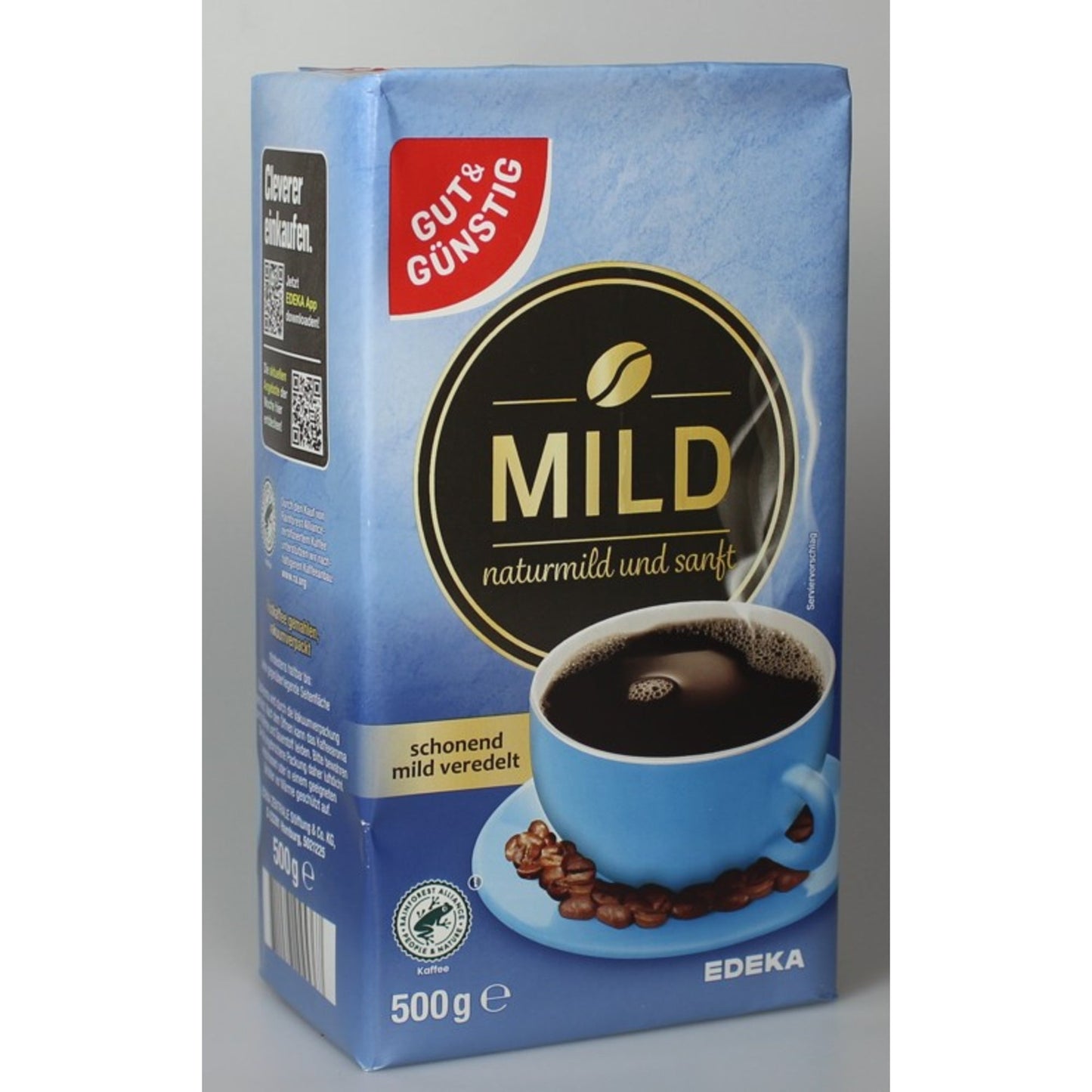 GUT & GÜNSTIG Kaffee Mild naturmild, sanft gemahlen 500 g/Pack.