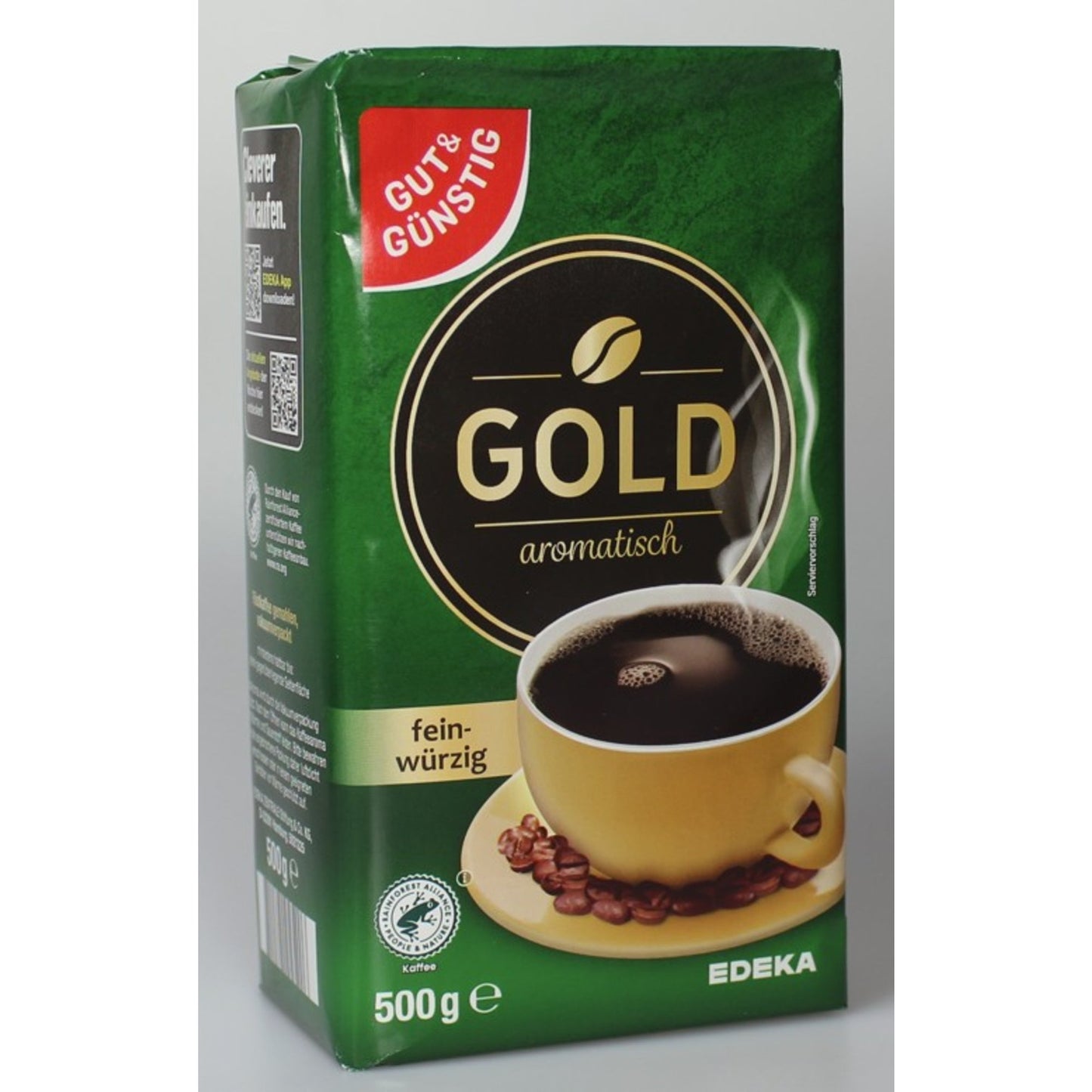 GUT & GÜNSTIG Kaffee Gold aromatisch, feinwürzig gemahlen 500 g/Pack.