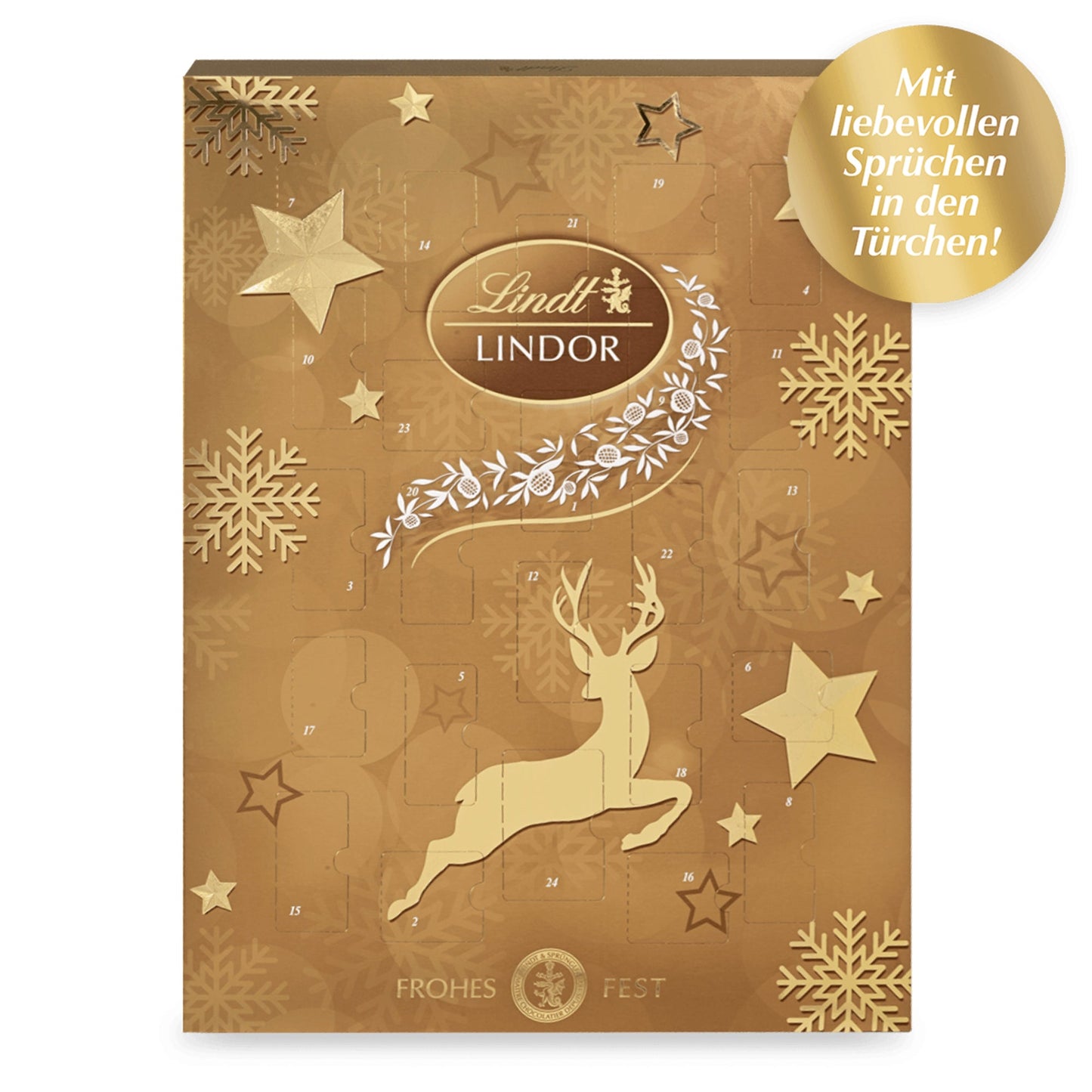 Lindt Adventskalender Lindor 22,5 x 37,5 cm (B x H) 290g
