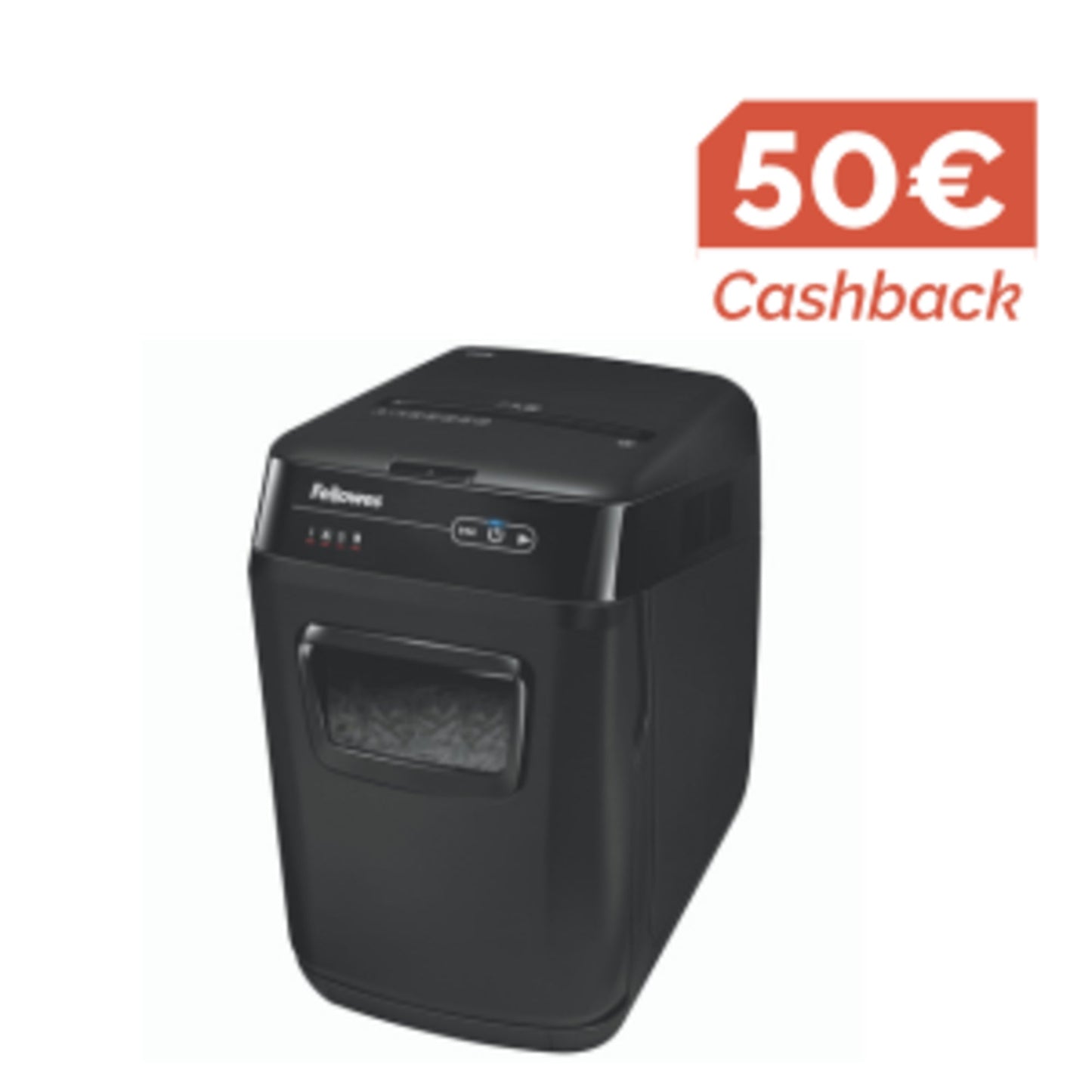 Fellowes® Aktenvernichter AutoMaxT 150C P-4 Papier, Heftklammern, Büroklammern, Kreditkarten, CDs/DVDs Partikelschnitt 7 Bl. manuell, 150 Bl. automatisch schwarz