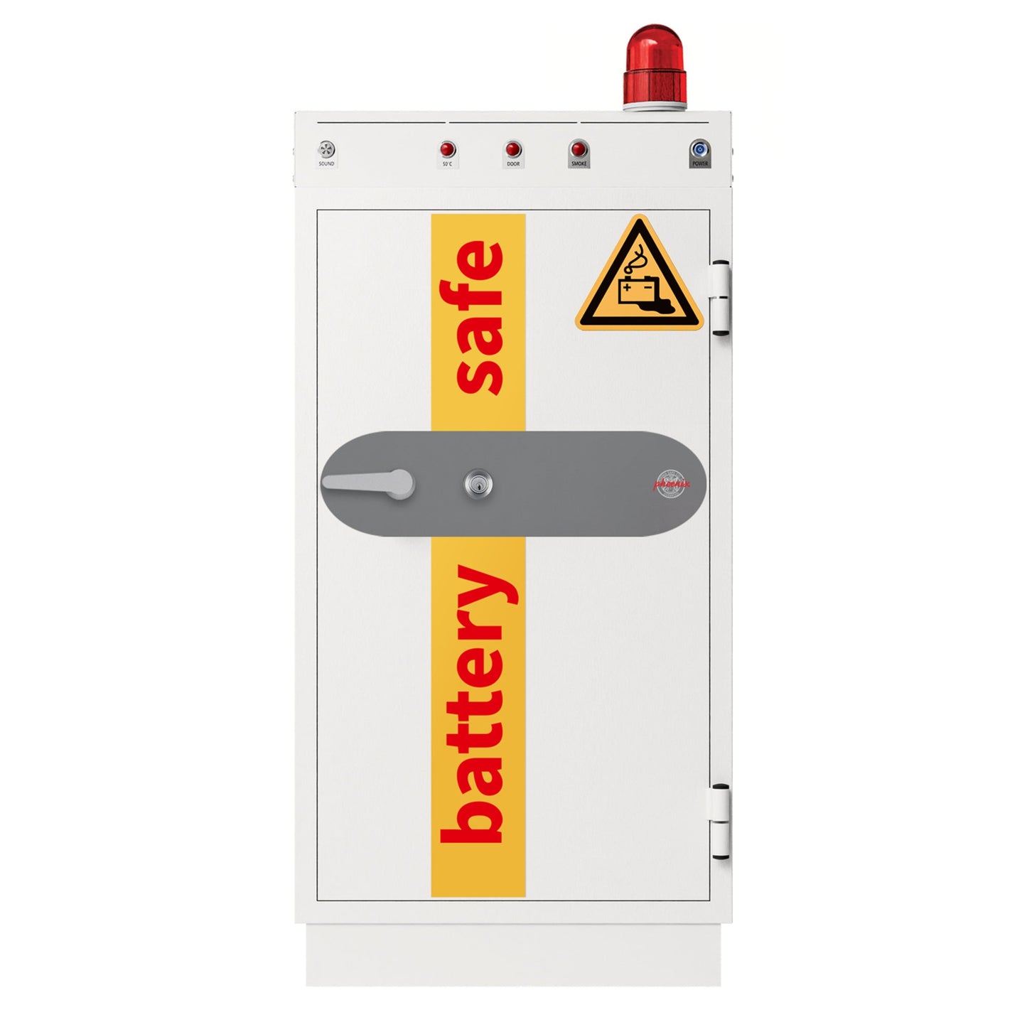 Phoenix Batterietresor Battery Commander Pro Innenmaße: 51 x 98 x 40 cm (B x H x T) Außenmaße: 69 x 138,5 x 71 cm (B x H x T) 199l 7.500 Wh Stahl