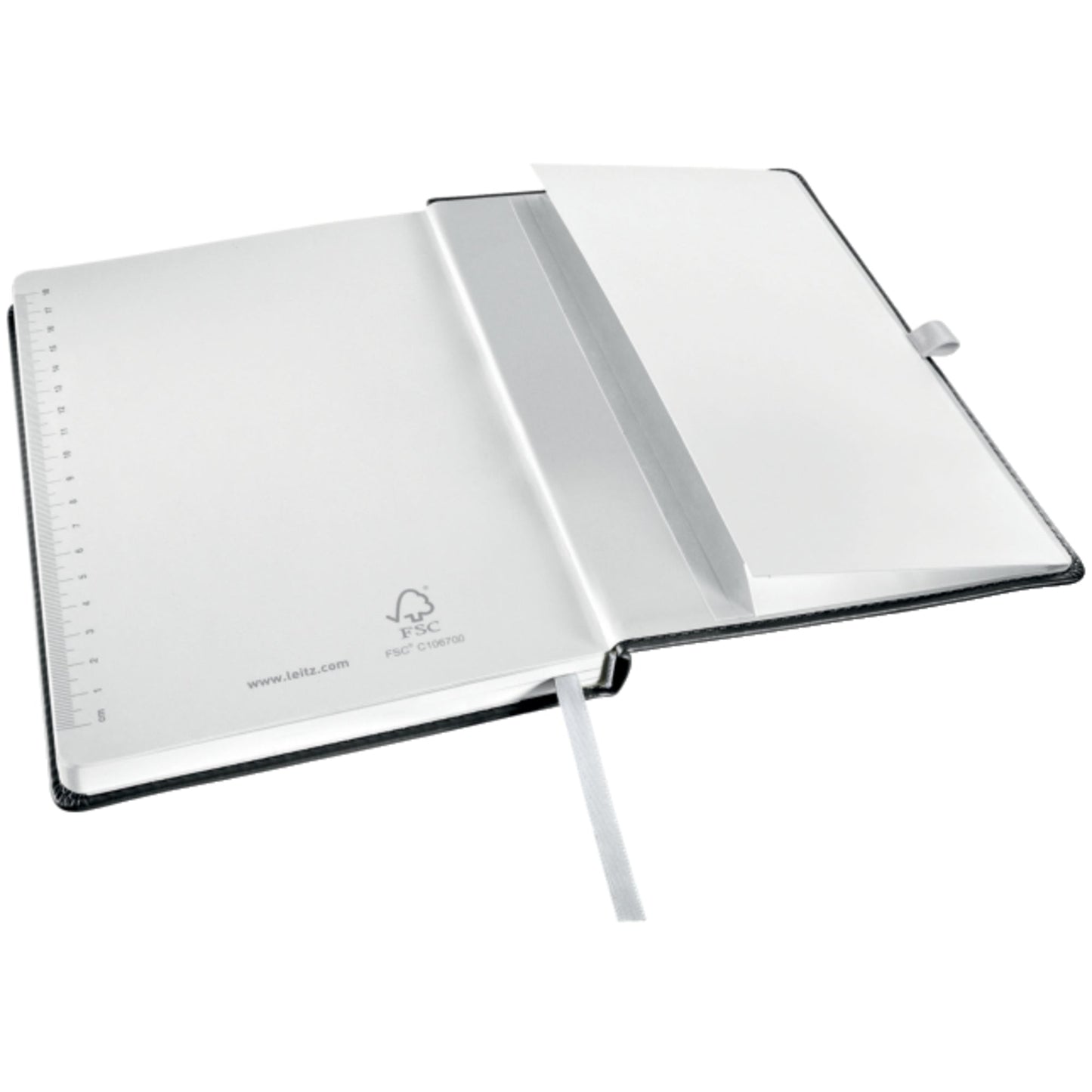 Leitz Notizbuch Style DIN A5 kariert satin schwarz 80 Bl.
