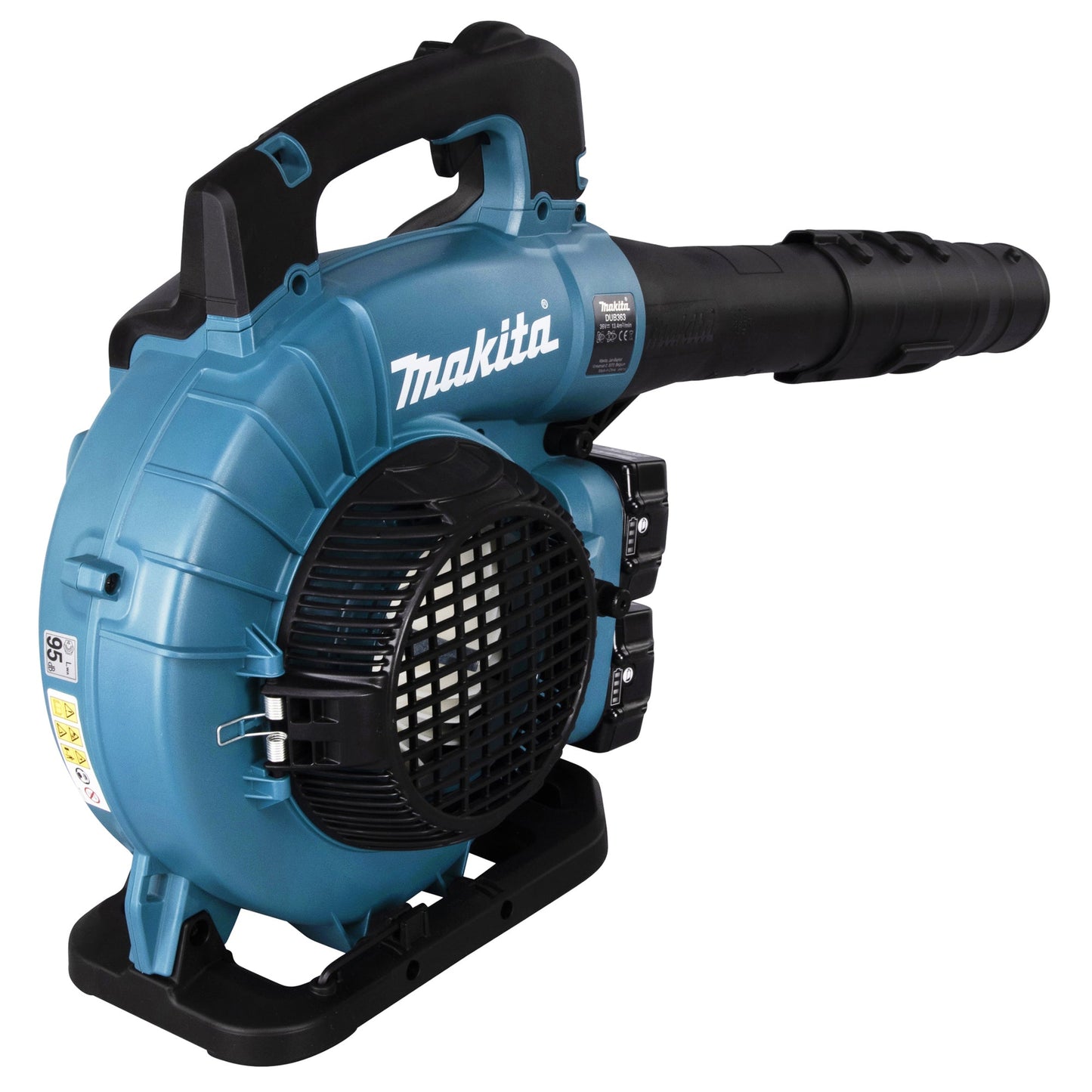 Makita® Laubsauger DUB363 804m³/h 234km/h 7.850 U/Min. Akku inkl. Runddüse 72, 2 x Saugrohr (A/B), Blasrohr 90-72, Absaug-Set, Sechskantstiftschlüssel (4 mm), 2 x Akku BL 1850B, Doppelakkuladegerät DC18RD