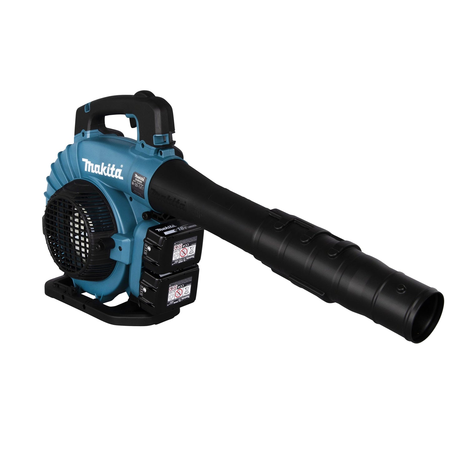 Makita® Laubsauger DUB363 804m³/h 234km/h 7.850 U/Min. Akku inkl. Runddüse 72, 2 x Saugrohr (A/B), Blasrohr 90-72, Absaug-Set, Sechskantstiftschlüssel (4 mm), 2 x Akku BL 1850B, Doppelakkuladegerät DC18RD