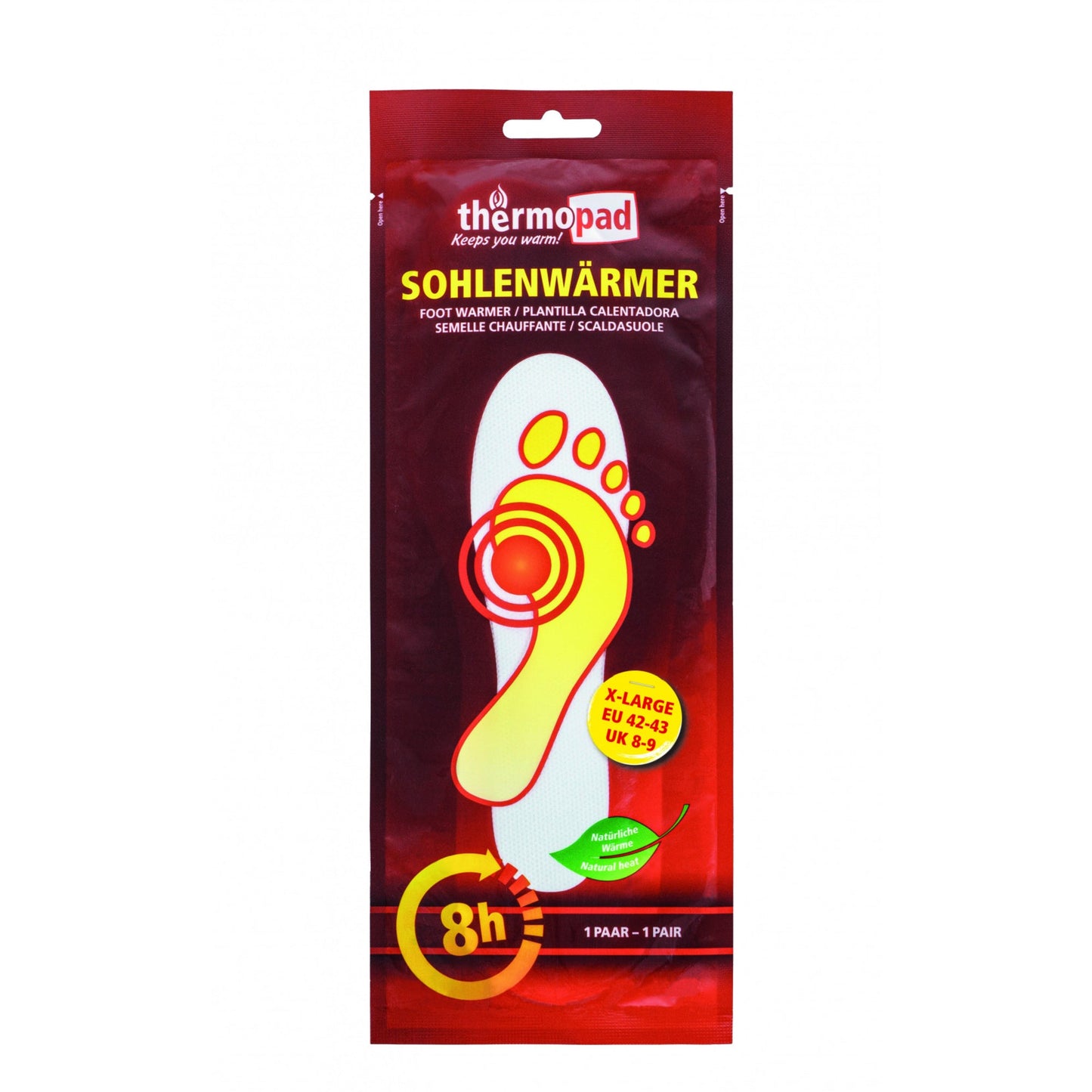 Thermopad Wärmepad Sohlen 42-43 Eisenpulver/Salz/Aktivkohle