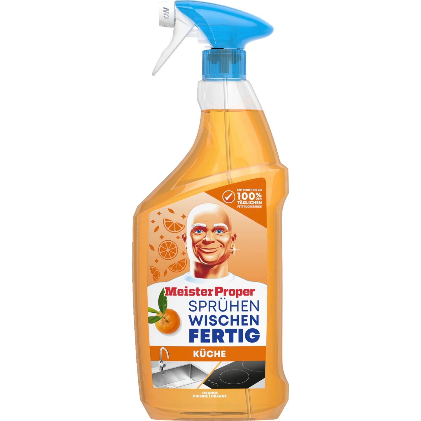 Meister Proper Küchenreiniger Sprühen Wischen Fertig Orange 7 Sprühflasche Kunststoff 0,8l
