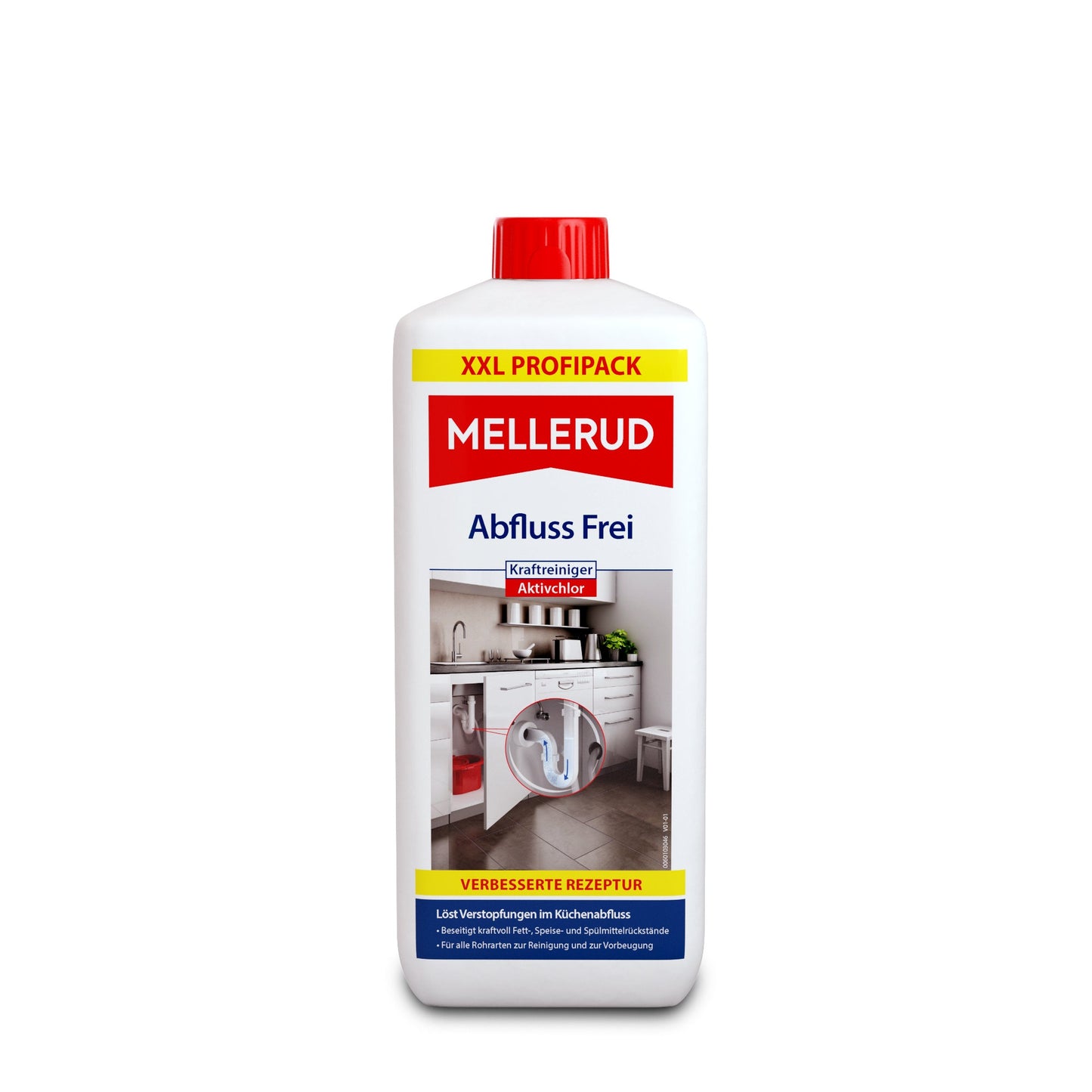 Mellerud Abflussreiniger Abfluss Frei Kraftreiniger Aktivchlor flüssig 1,75l