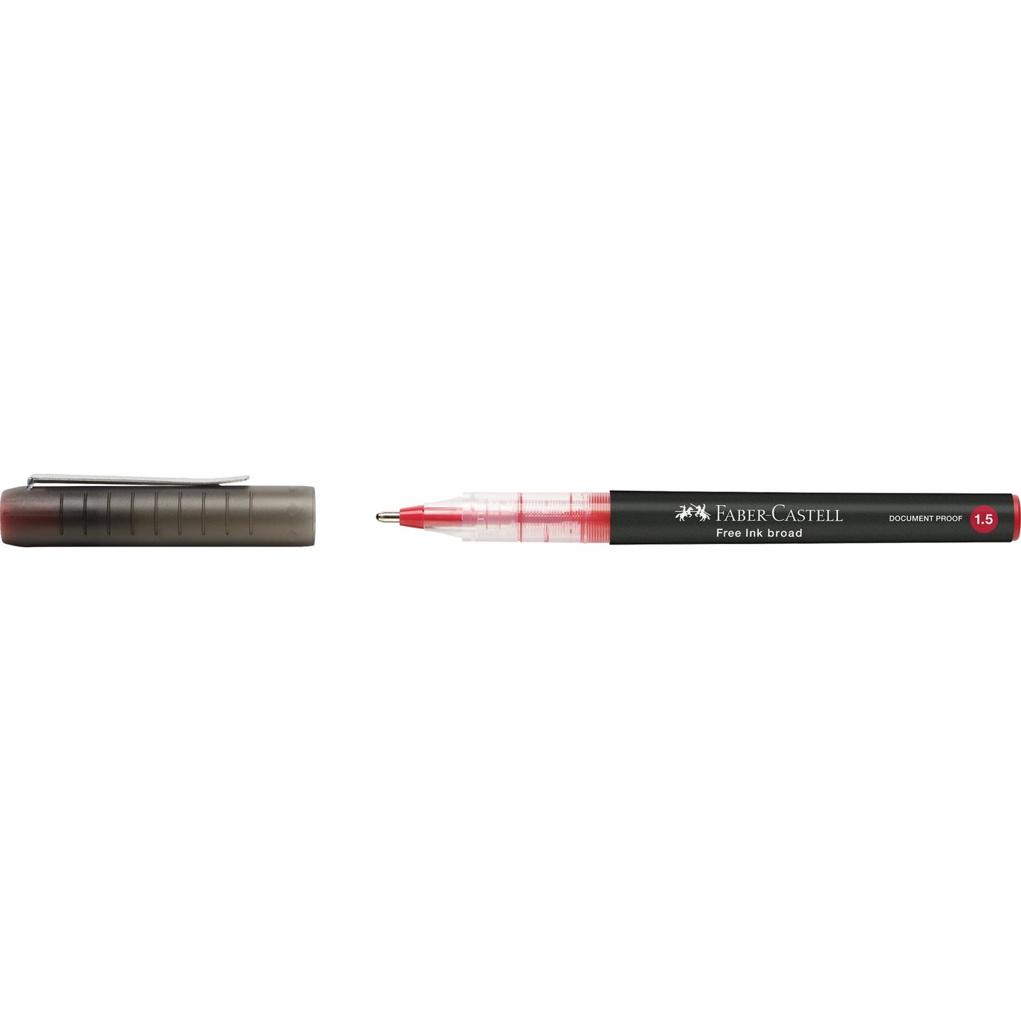 Faber-Castell Tintenroller Free Ink broad 1,5mm rot Konusspitze dokumentenecht