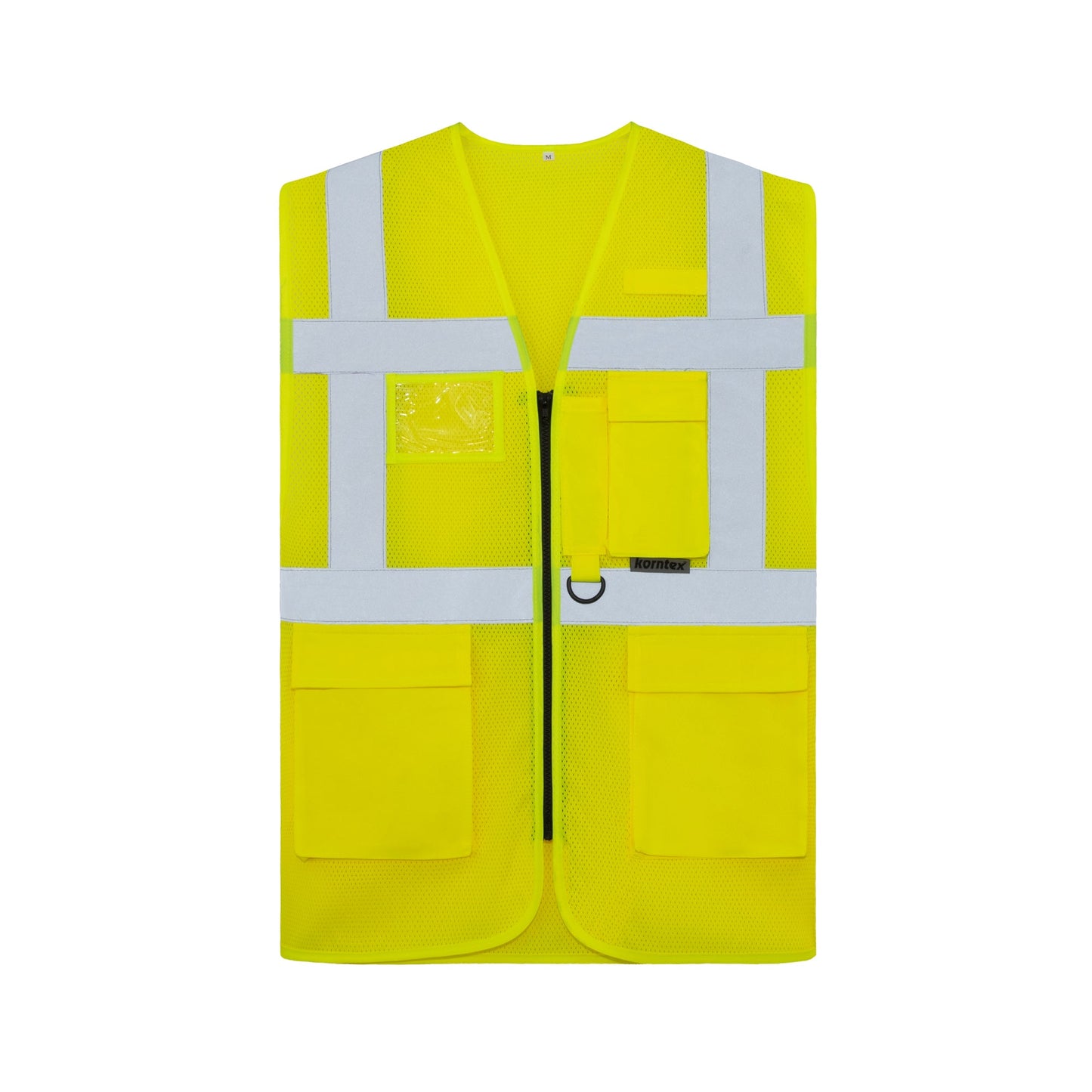 korntex Warnweste Larissa L reflektierend Reißverschluss 100 % Polyester signal-gelb