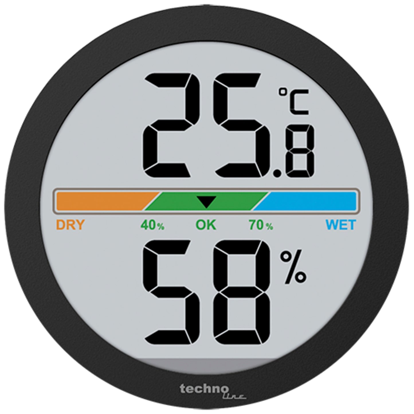 technoline® Thermometer WS 9418 6 x 1,5 cm (Ø x T) digital Batterie CR2032 Wandbefestigung möglich