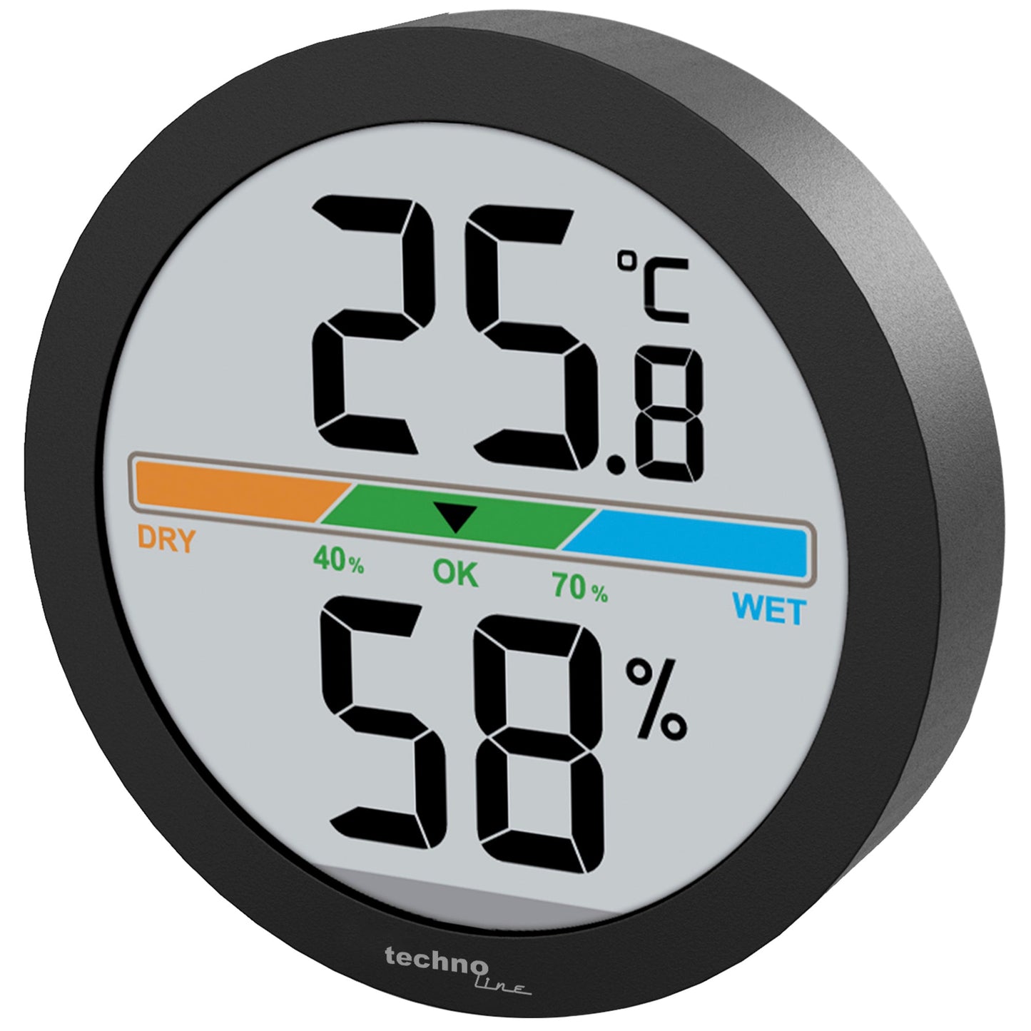 technoline® Thermometer WS 9418 6 x 1,5 cm (Ø x T) digital Batterie CR2032 Wandbefestigung möglich
