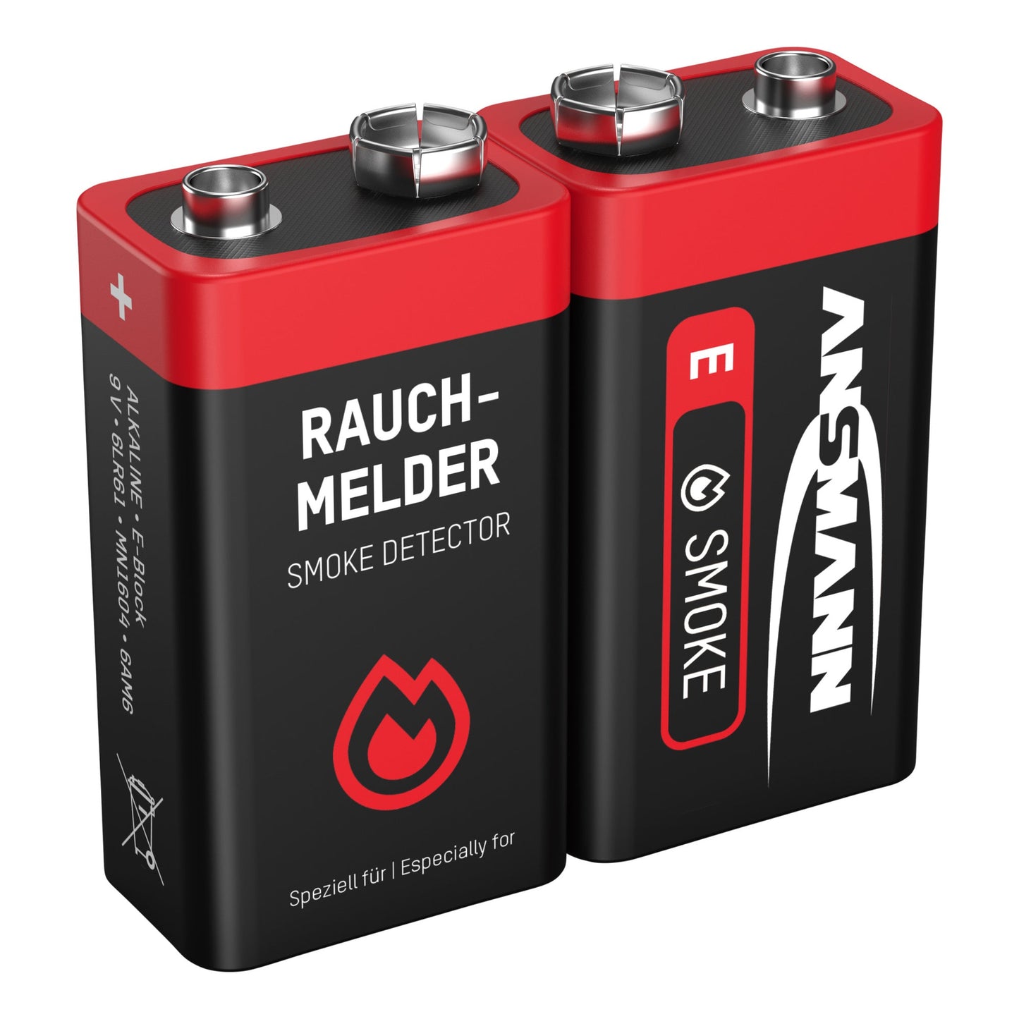 ANSMANN Batterie E-Block 6LR61 Alkaline 9V 2 St./Pack.