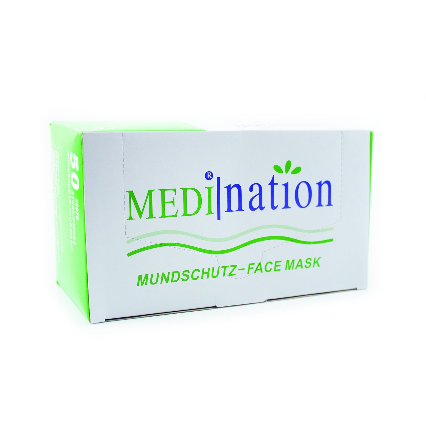 Medination Mundschutz Einweg EN 14683 Vlies/Papier weiß 50 St./Pack.