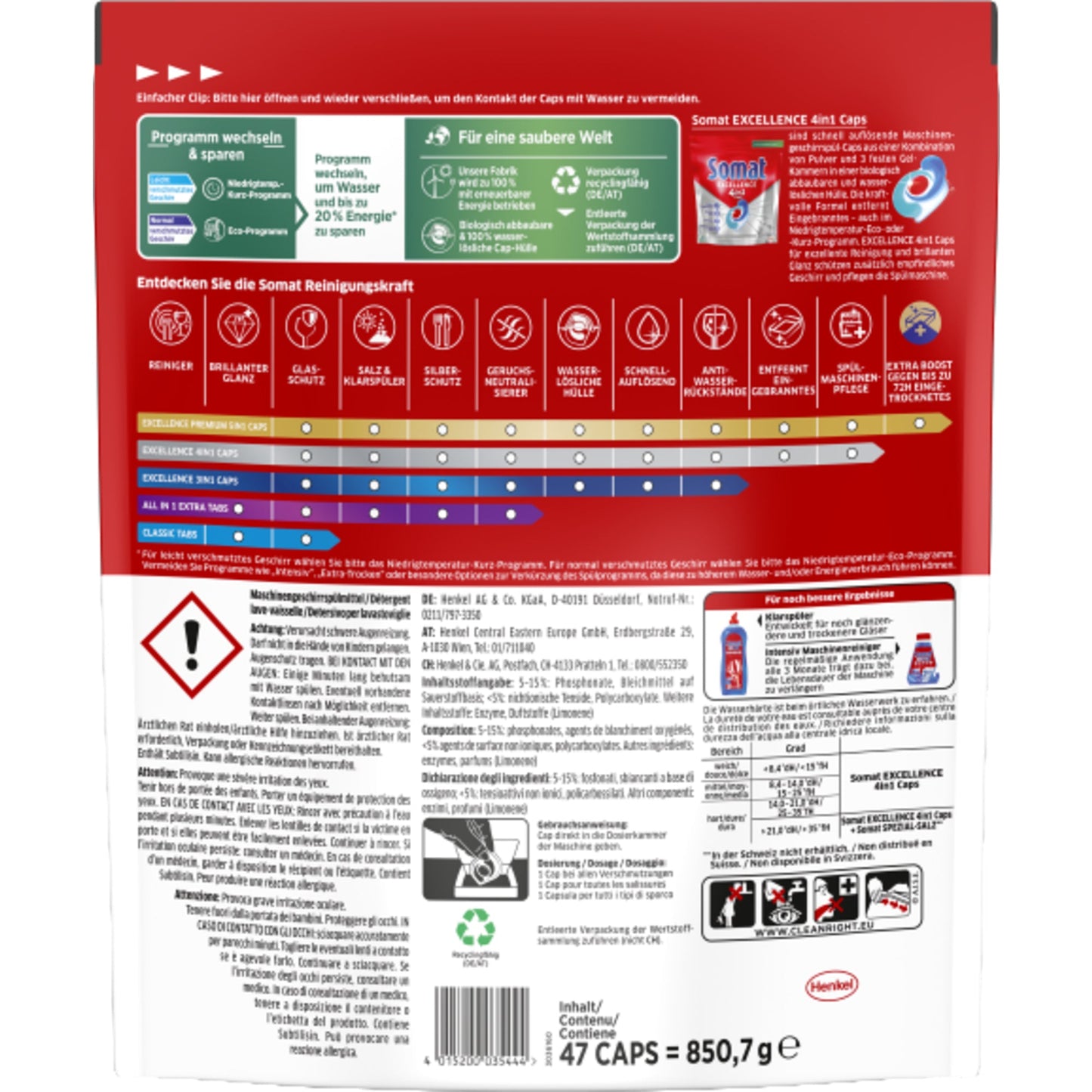 Somat Spülmaschinentabs EXCELLENCE 4in1 Citrus 47 St./Pack.