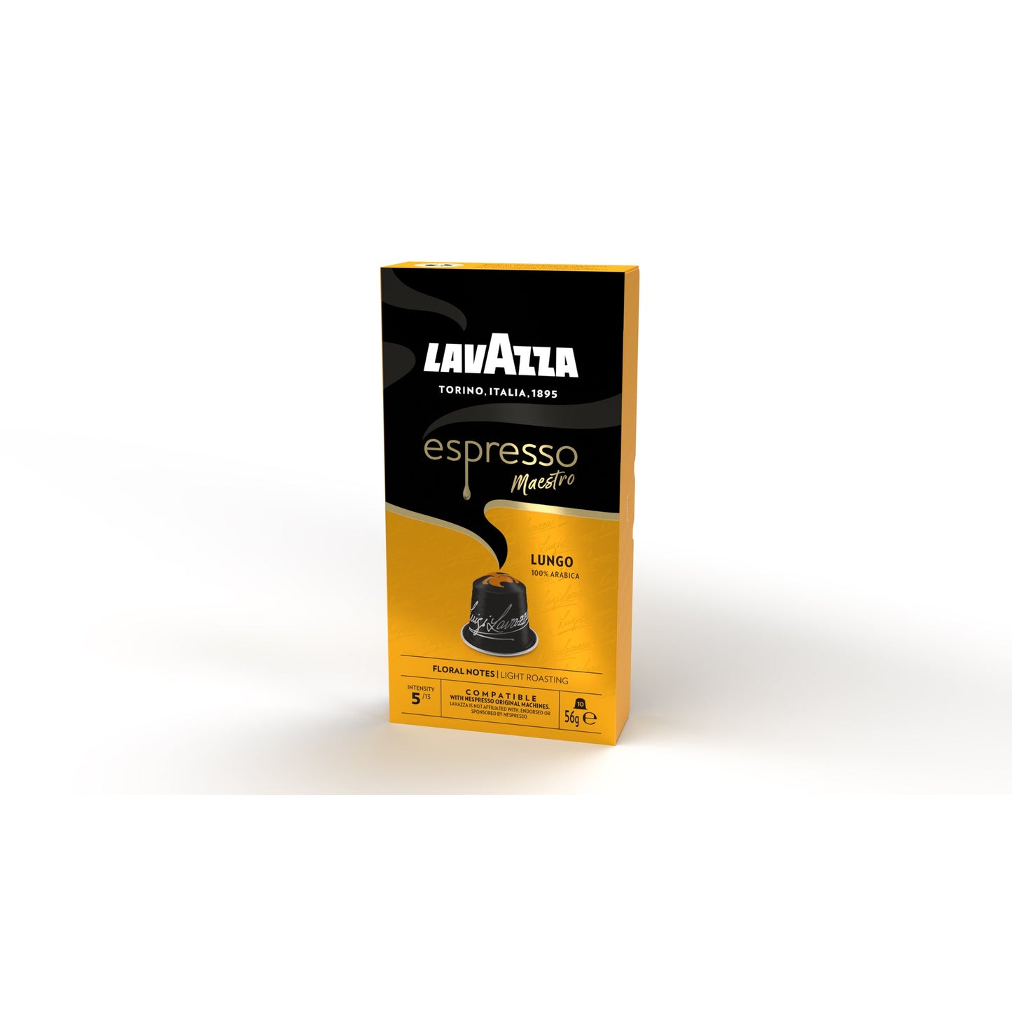 Lavazza Espressokapsel Maestro Nespresso® Maschine Lungo, 100 % Arabica Intensität: 5 10 x 5,6 g/Pack.