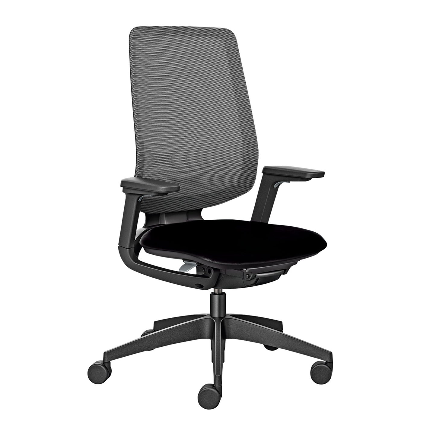 Sedus Bürodrehstuhl se:flex 40-52cm Synchronmechanik Rolle weich gebremst (für Hartboden) Kunststoff schwarz