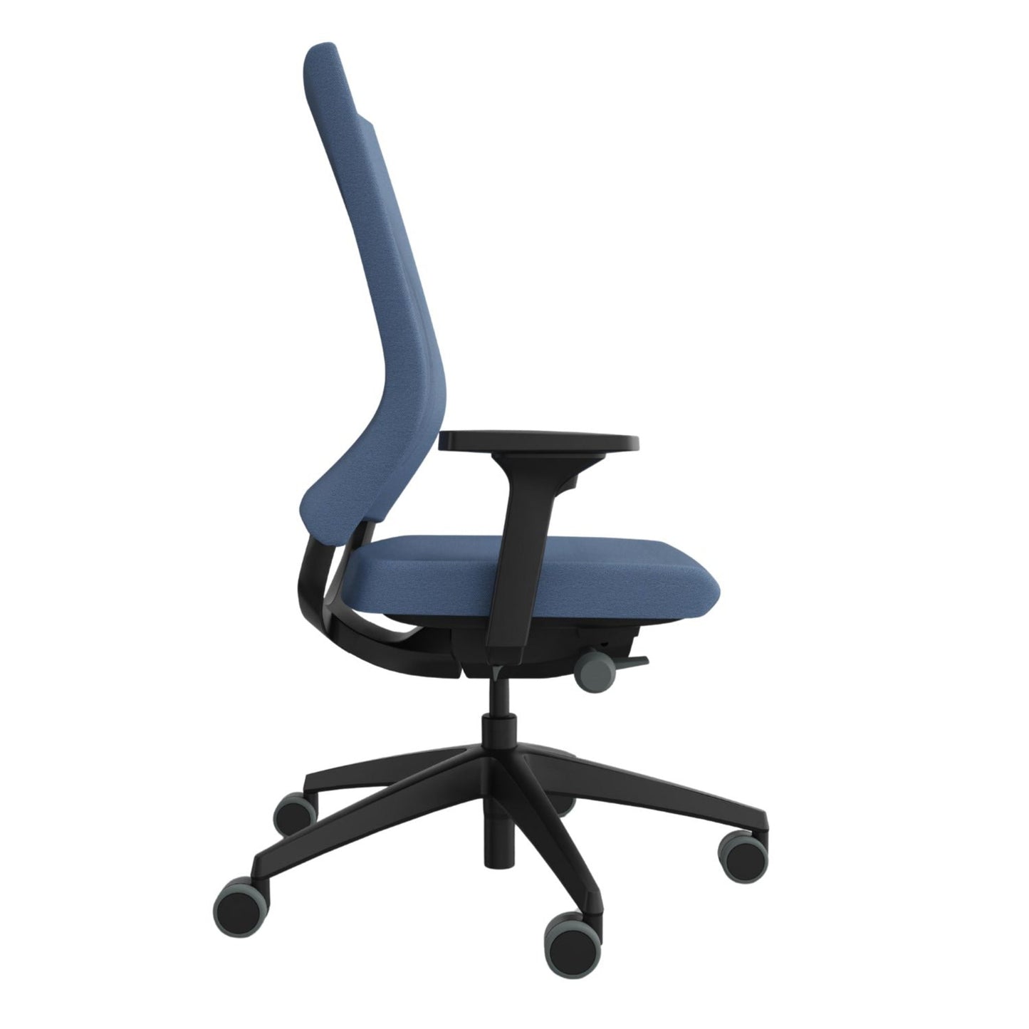 Sedus Bürodrehstuhl Quarterback 2 39-52cm Synchronmechanik Rolle weich gebremst (für Hartboden) Kunststoff blau