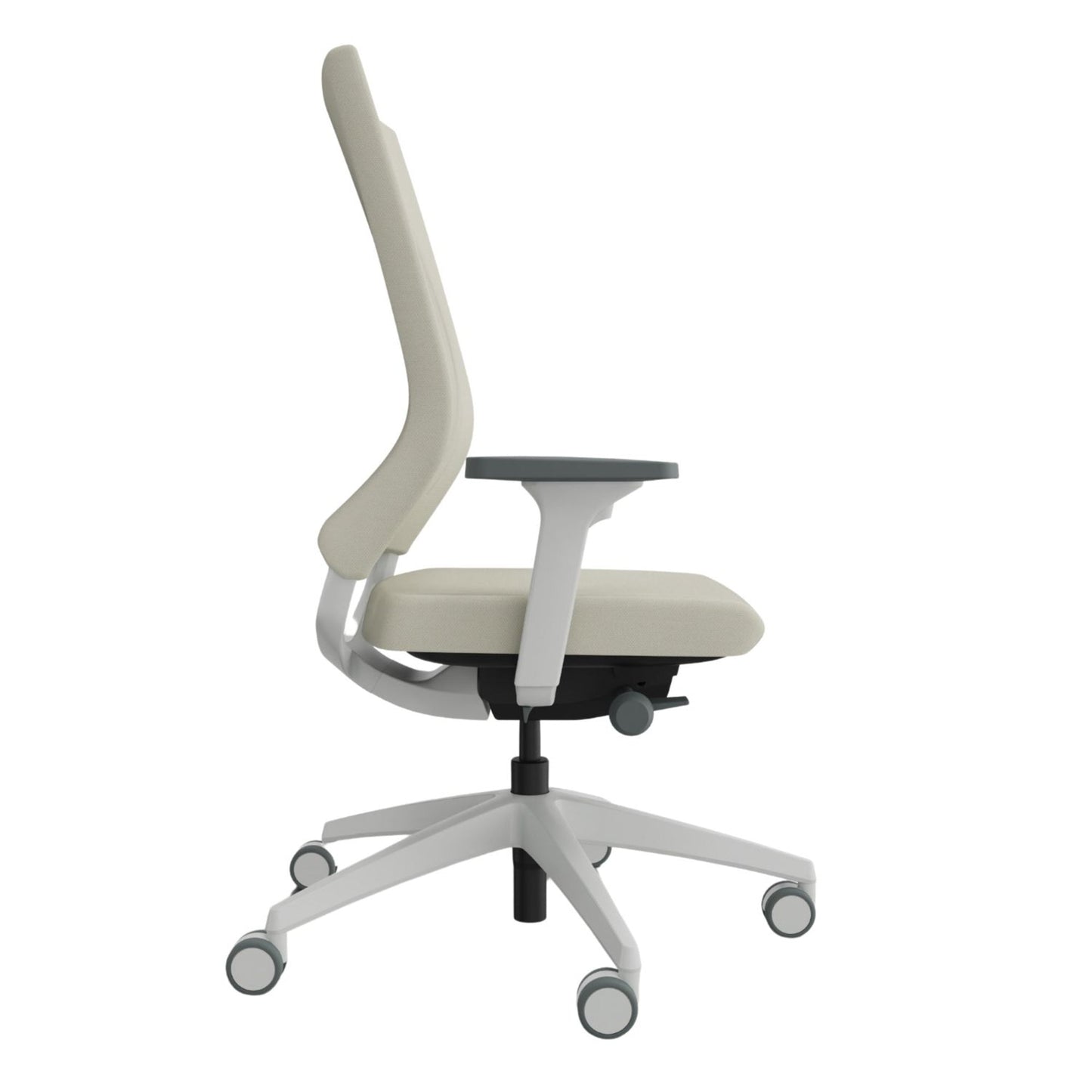 Sedus Bürodrehstuhl Quarterback 2 39-52cm Synchronmechanik Rolle weich gebremst (für Hartboden) Kunststoff creme