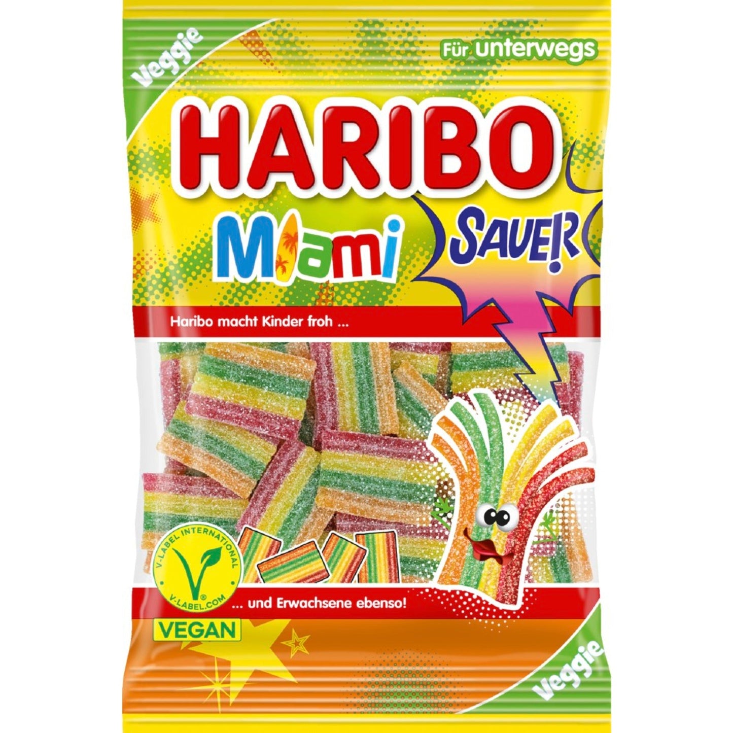 HARIBO Fruchtgummi Miami Sauer 22 x 85 g/Pack.
