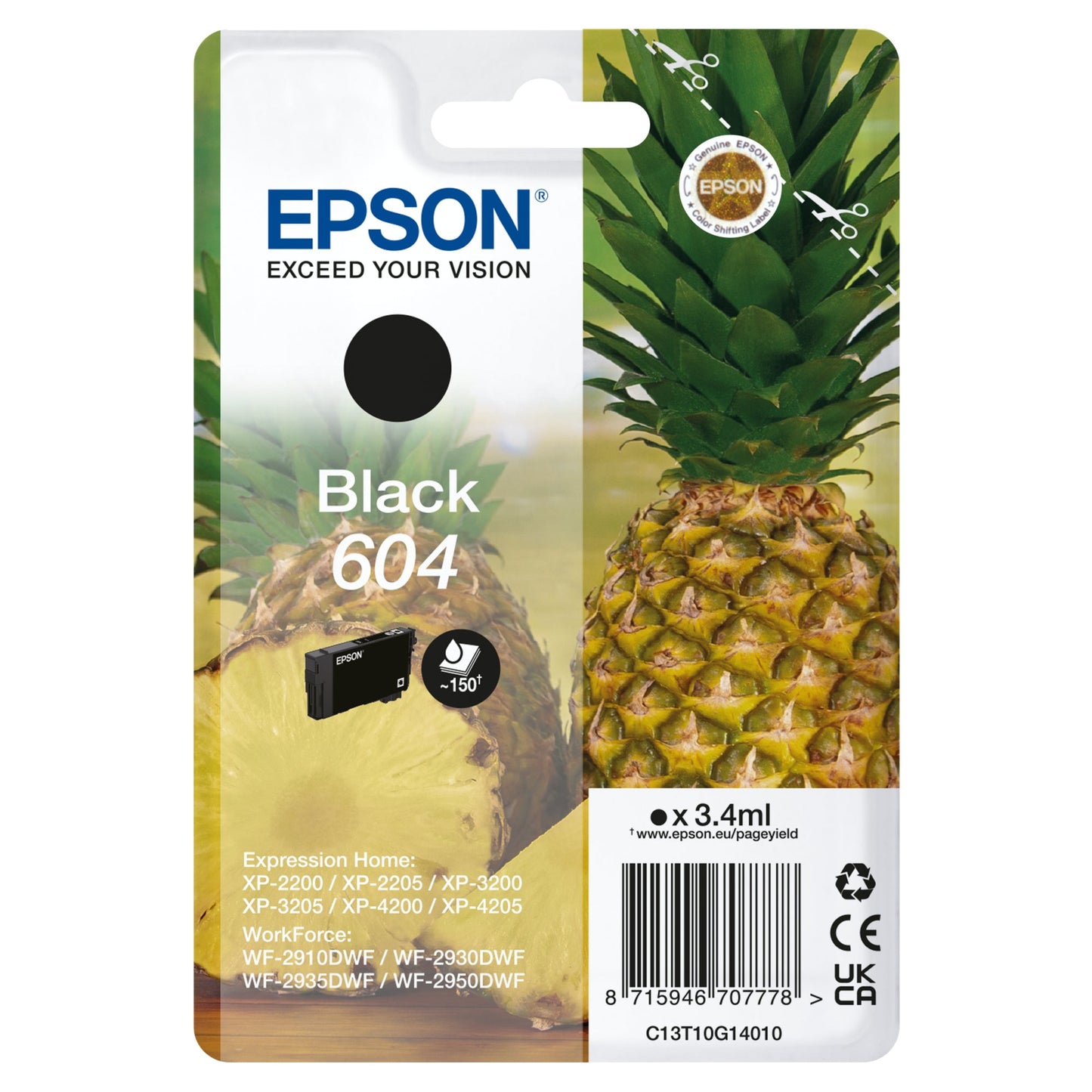 Epson Tintenpatrone Originalzubehör 604 ca. 150 Seiten schwarz 3,4ml