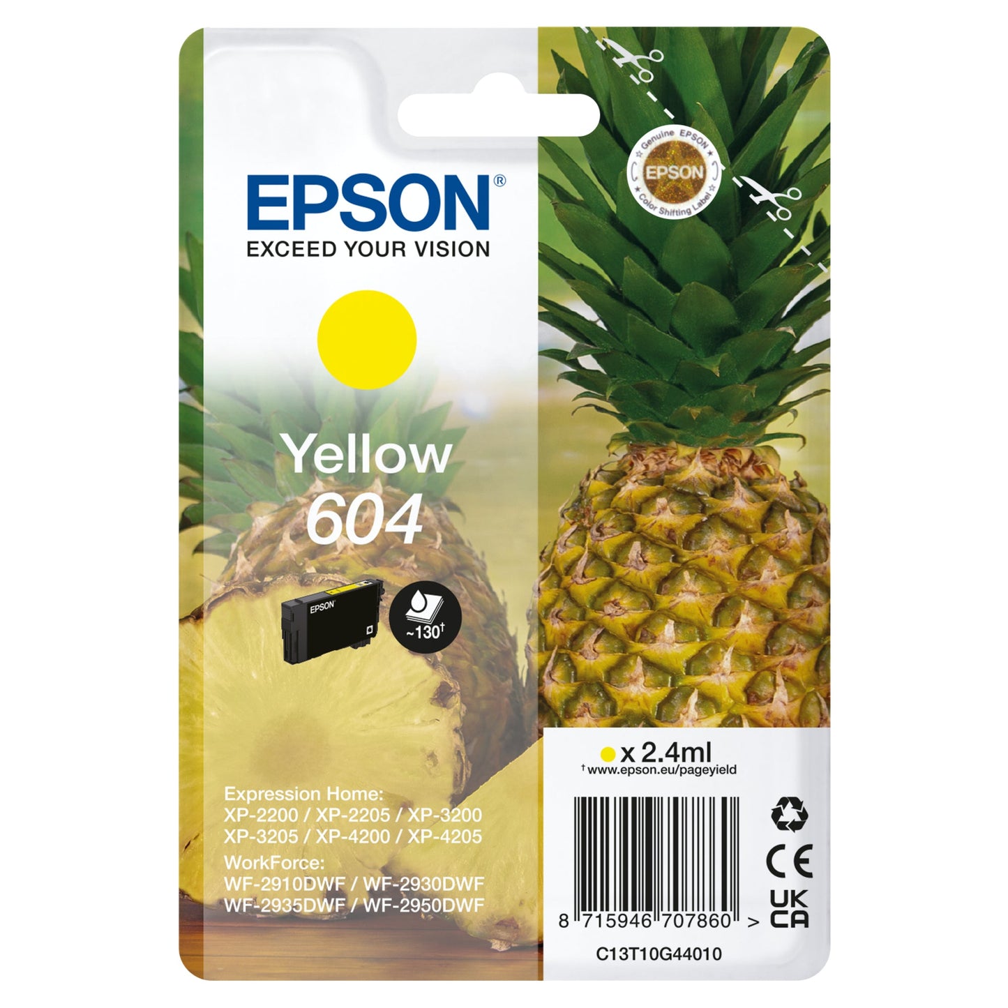 Epson Tintenpatrone Originalzubehör 604 ca. 130 Seiten gelb 2,4ml