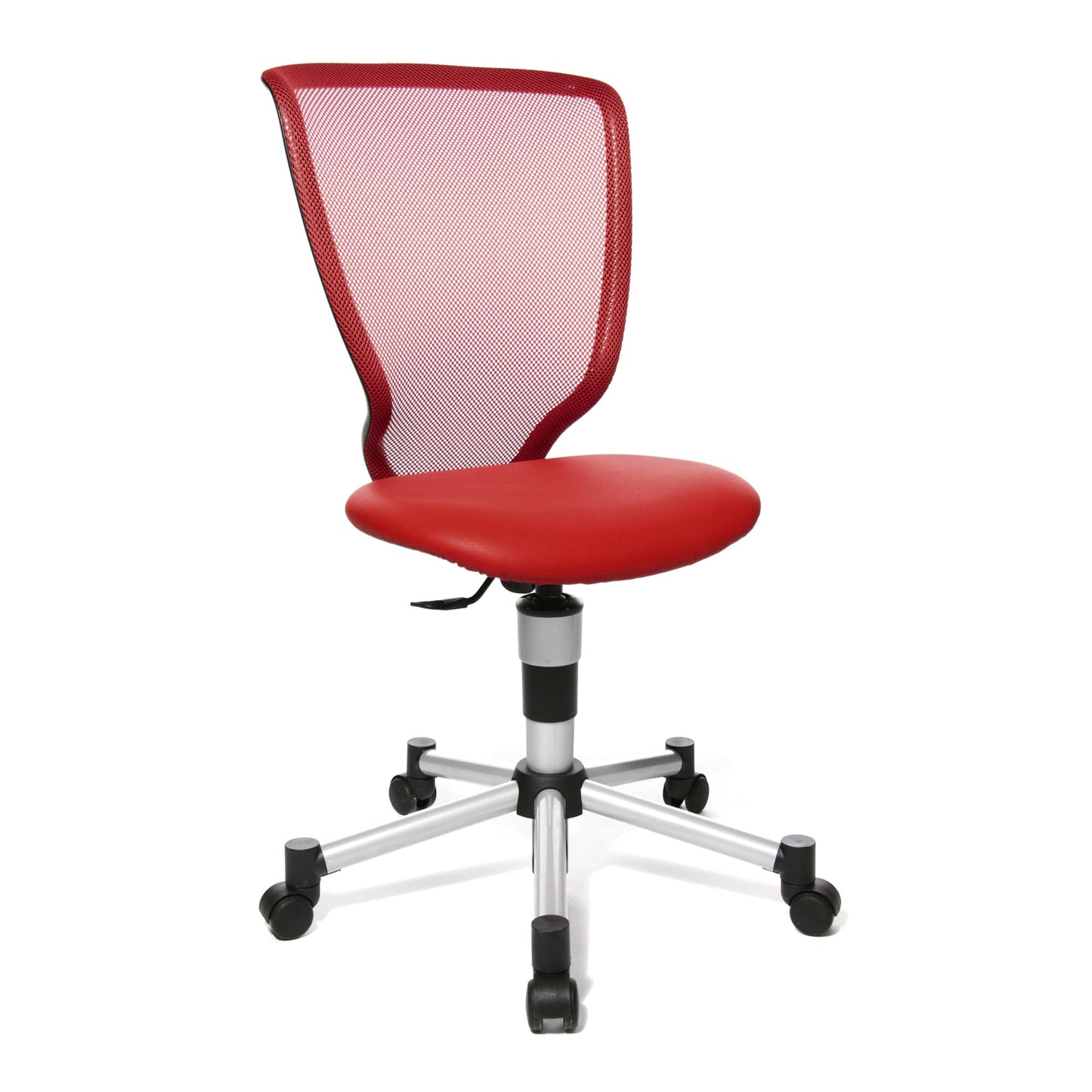 TOPSTAR Kinderdrehstuhl Titan® Junior Rolle hart gebremst (für Teppichboden) Stahl, lackiert rot