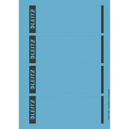 Leitz Ordnerrückenetikett breit/kurz 61,5 x 192 mm (B x H) selbstklebend ohne Griffloch blau 100 Etik./Pack.