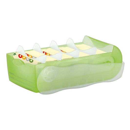 HAN Karteikasten CROCO 12,1 x 8,5 x 24,6 cm (B x H x T) DIN A7 quer 900 Karten Polypropylen grün transluzent 5 Stützplatten