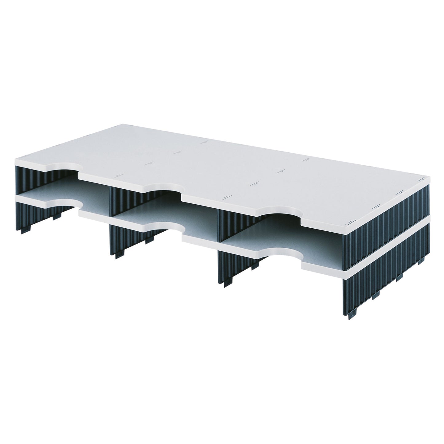 styro Dokumentenablage styrodoc trio Aufbaueinheit 72,3 x 14 x 33,1 cm (B x H x T) Polystyrol grau/schwarz