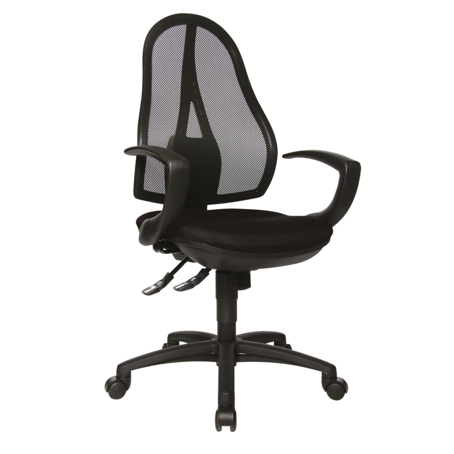 TOPSTAR Bürodrehstuhl Open Point SY 43-51cm Synchronmechanik Rolle hart gebremst (für Teppichboden) optionales Zubehör: Rolle weich gebremst (für Hartboden) 6991 Polyamid