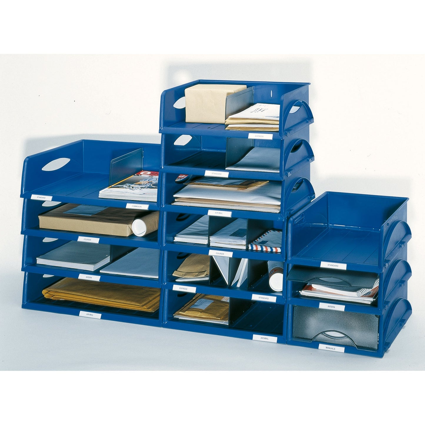 Leitz Briefablage Sorty DIN A4 quer, DIN C4 quer, Überbreite Polystyrol Farbe: blau