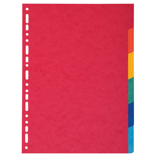 Exacompta Ordnerregister DIN A4 blanko Colorspankarton mehrfarbig 6 Registerblätter