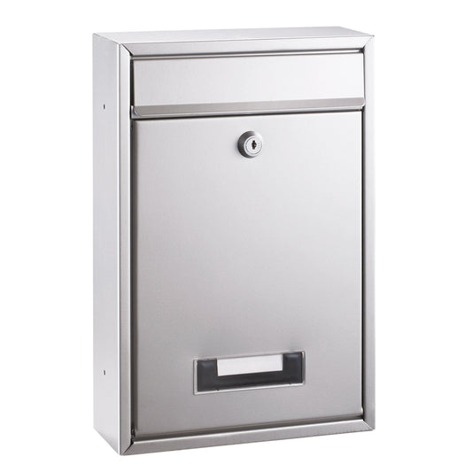 ALCO Briefkasten 21,5 x 32 x 8,5 cm (B x H x T) Edelstahl silber