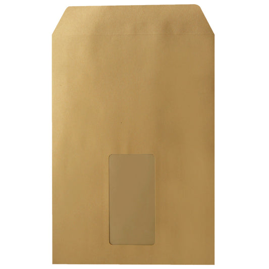 Soennecken Versandtasche DIN C5 162 x 229 mm (B x H) mit Selbstklebung mit Fenster 90g/m² natronbraun 25 St./Pack.