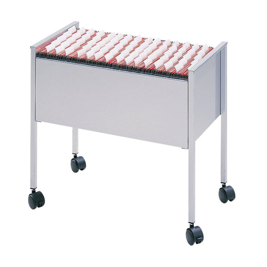 DURABLE Hängemappenwagen ECONOMY 80 65,5 x 59,2 x 36,8 cm (B x H x T) Stahl, Polyethylen epoxidharzbeschichtet, Polypropylen, PVC-U silber metallic