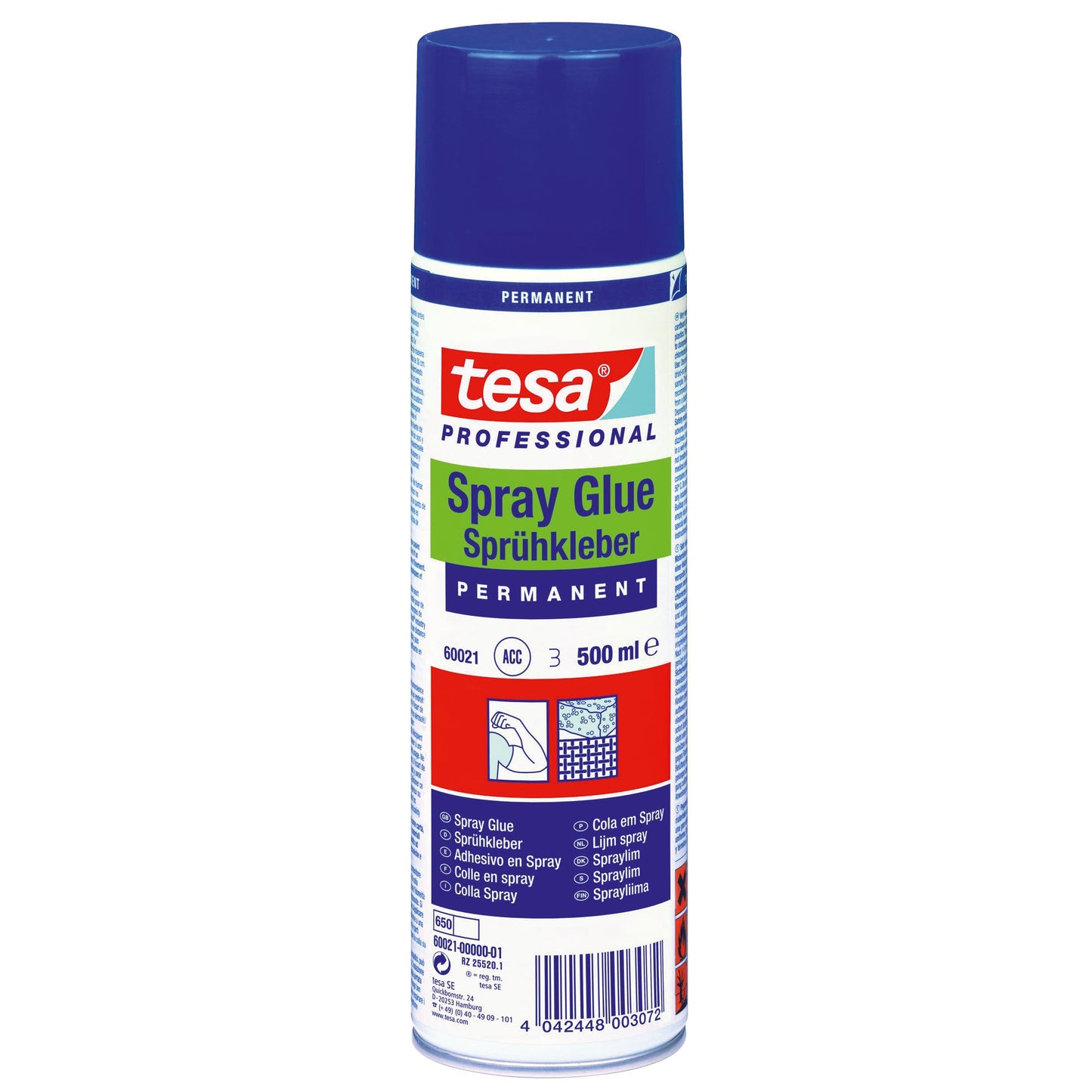 tesa® Sprühkleber PERMANENT mit Lösungsmittel nicht wieder ablösbar 500ml