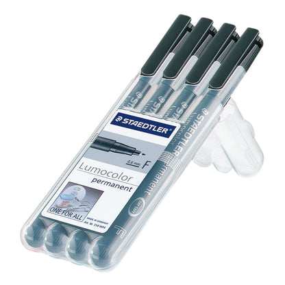 STAEDTLER® Folienstift Lumocolor® permanent 318 0,6mm schwarz nicht dokumentenecht 4 St./Pack.