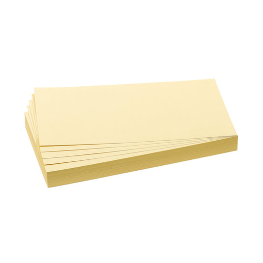 FRANKEN Moderationskarte 20,5 x 9,5 cm (B x H) 130g/m² Altpapier, 100 % recycelt gelb 500 St./Pack.