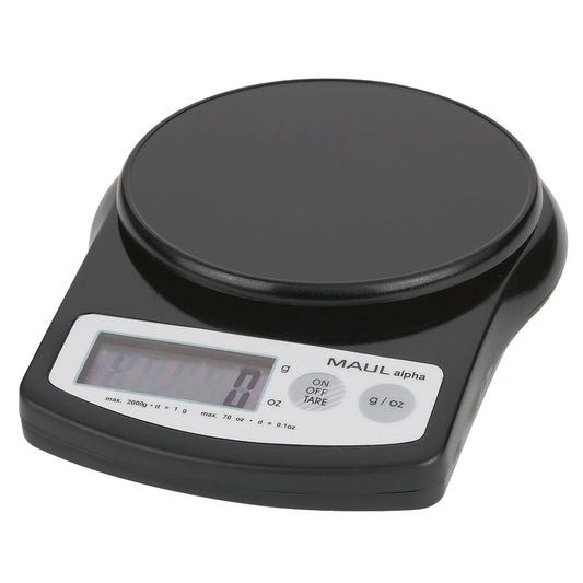MAUL Briefwaage MAULalpha 12,4cm 2 g - 2kg ohne Netzanschluss schwarz