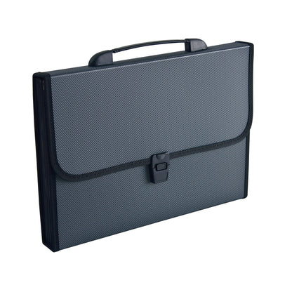 Fächertasche DIN A4 blanko Polypropylen schwarz 12 Fächer