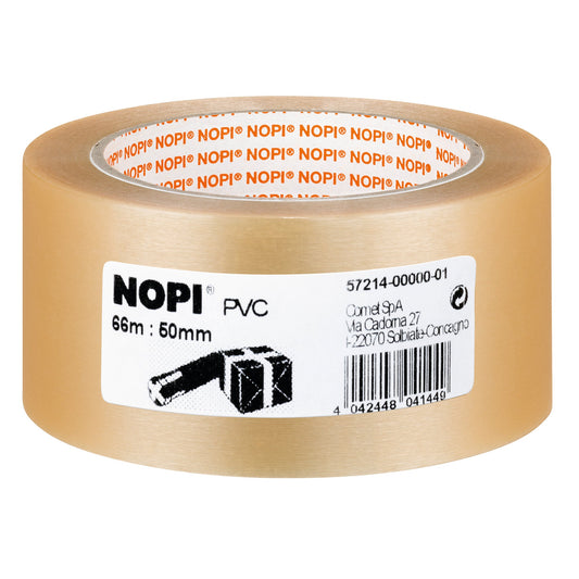 NOPI® Packband 50 mm x 66 m (B x L) Naturkautschuk transparent